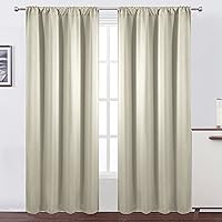 Vista 47 de LEMOMO Cortinas opacas de 42 x 84 pulgadas, juego de 2 paneles de cortinas con aislamiento térmico para oscurecer la habitación, cortinas