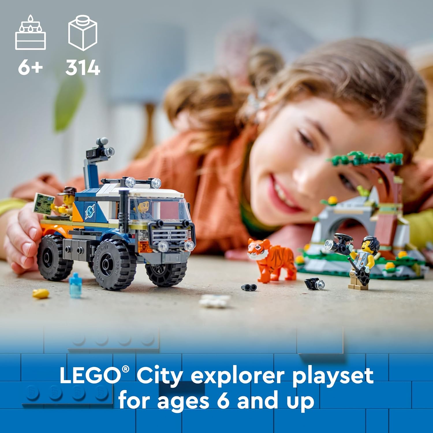 Lego City Jungle Explorer Truck - Toy for Children Boys and Girls from 6 Years - Fun Gift - Adventure Vehicle - 3 Adventurer Minifigures - Tiger 60426