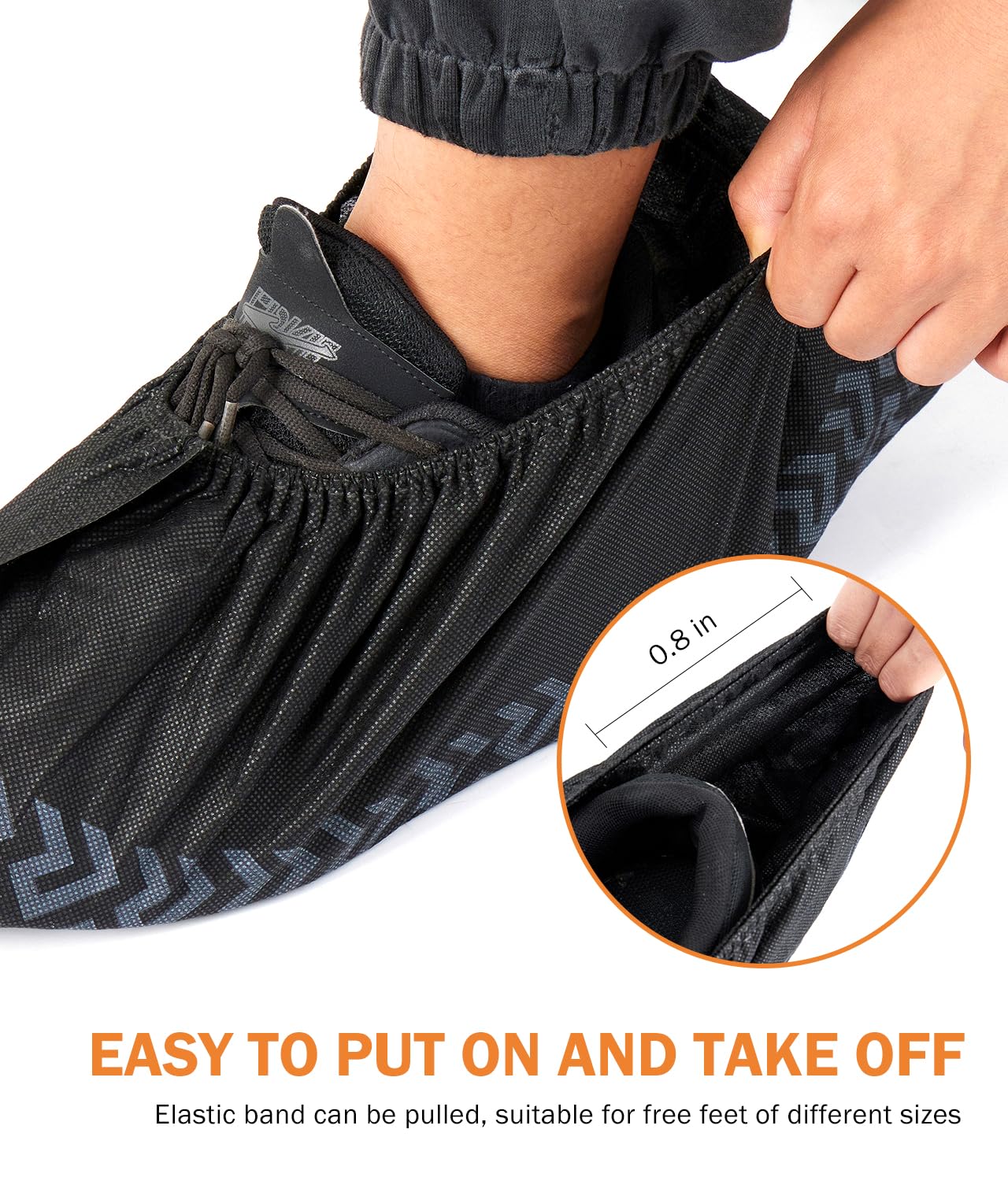 Fundas desechables antideslizantes: fundas profesionales para zapatos, botines duraderos para zapatos, fundas reciclables para zapatos y botas, talla única (paquete de 100)