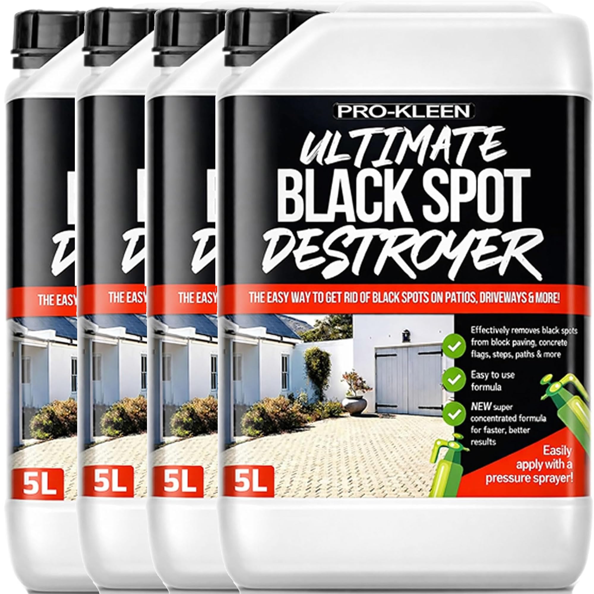 Pro-Kleen Ultimate Black Spot Destroyer for Patio, Stone, Block Paving, Indian Sandstone, and more (20 Litres)
