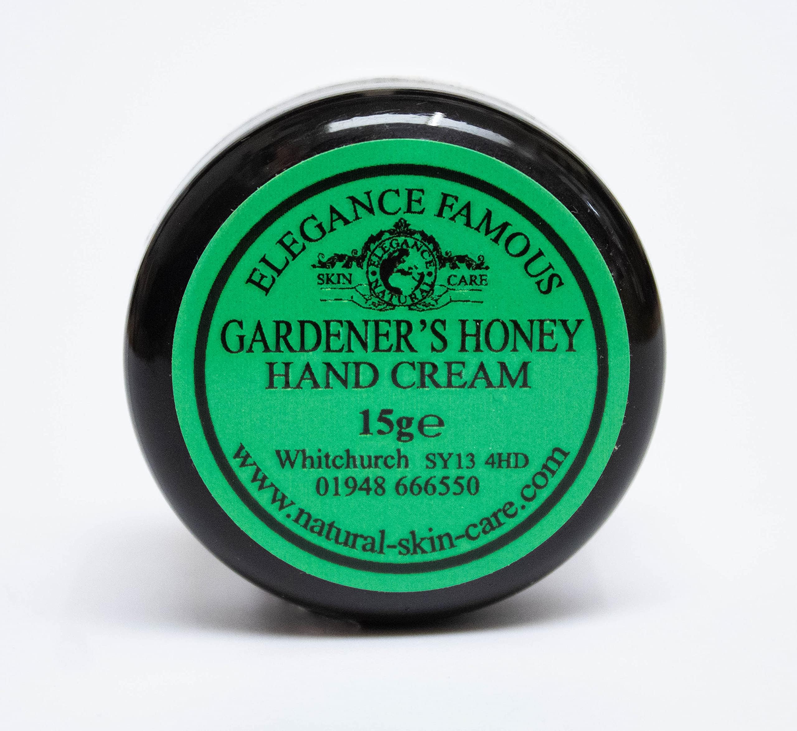 Famous Gardeners Honey Hand Cream 15g Recommended By BBC Gardeners World 2024 Elegance Natural Skin Care MULTI AWARD WINNING Handcream Dry Rough Working Hands Split Fingers Trial Pocket Handbag Size