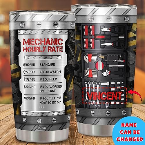 Vista 56 de WAZONE Vaso de café personalizado con nombre personalizado, taza de viaje de acero inoxidable con aislamiento de 20 onzas, 30 onzas, regalos