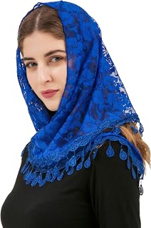 Mass Veil Triangle Mantilla Cathedral Head Covering Chapel Veil Lace Shawl Latin Scarf