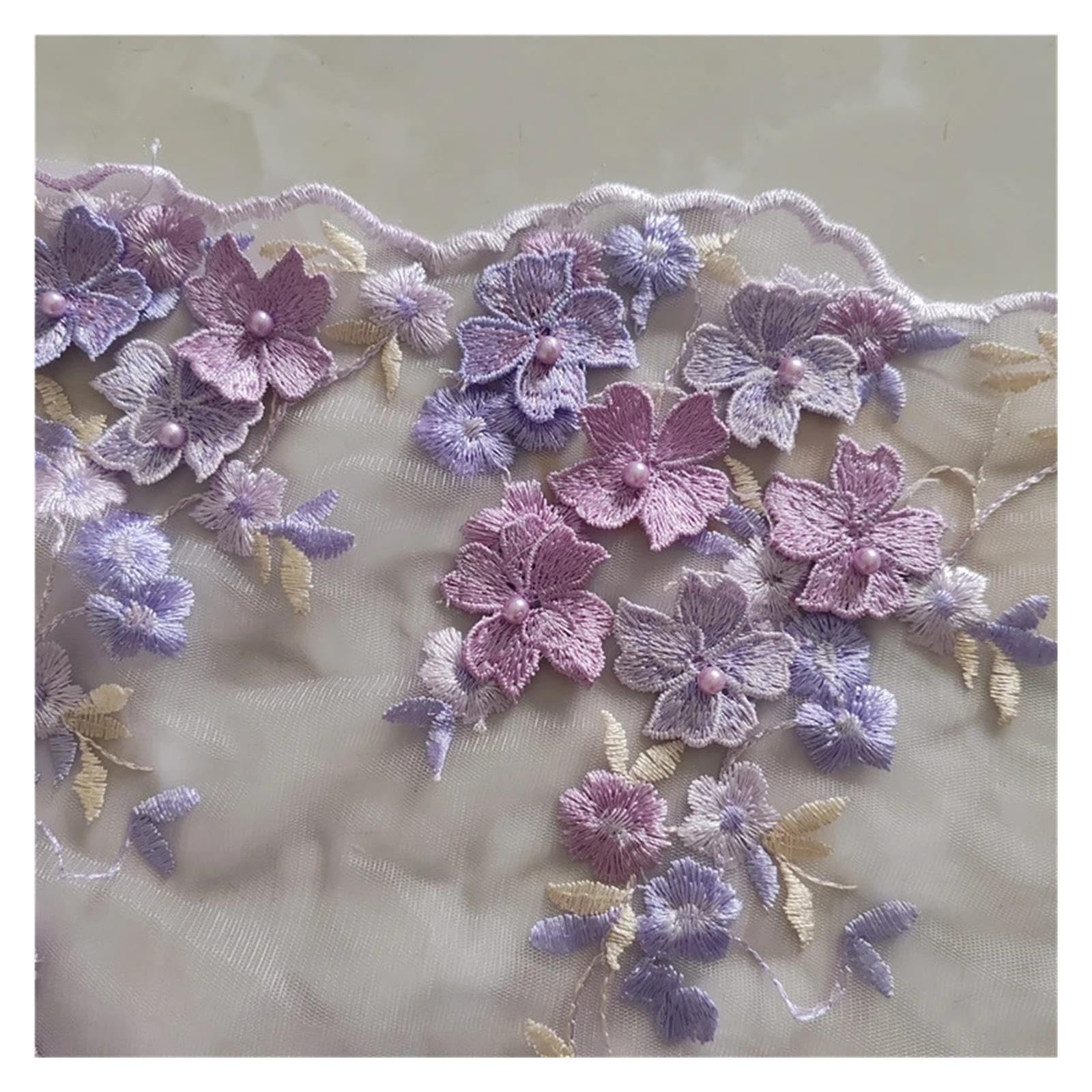 Velo floreale 3D lilla viola chiaro for fiori di perle