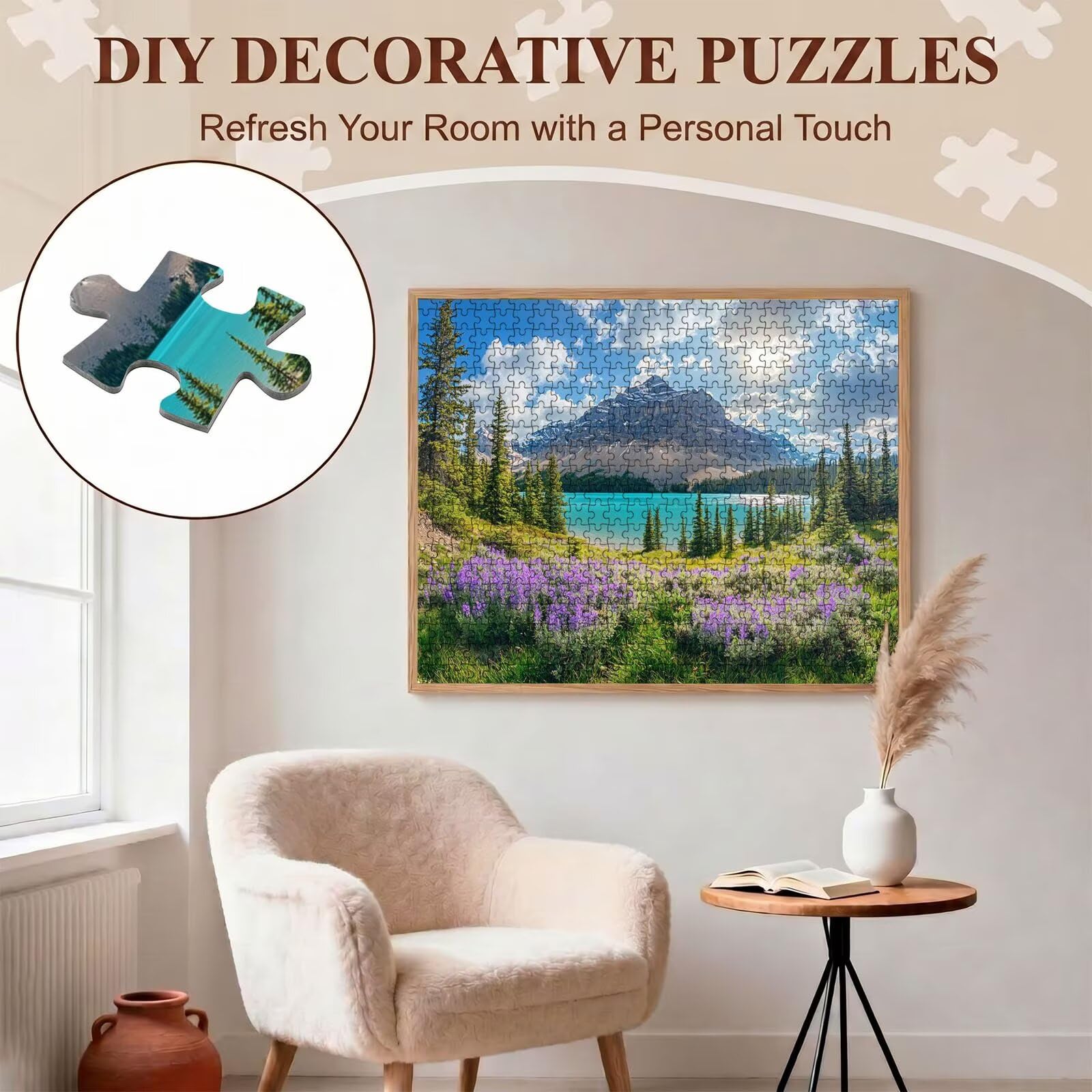 lago paesaggio Puzzle 5000 Pezzi per Adulti, Puzzle in Legno - Collezione Classica con Poster Incluso - Sfida di Concentrazione e Passatempo Antistress, Gioco per Famiglia, 156 x 105 cm f0-300
