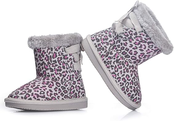 leopard print snow boots