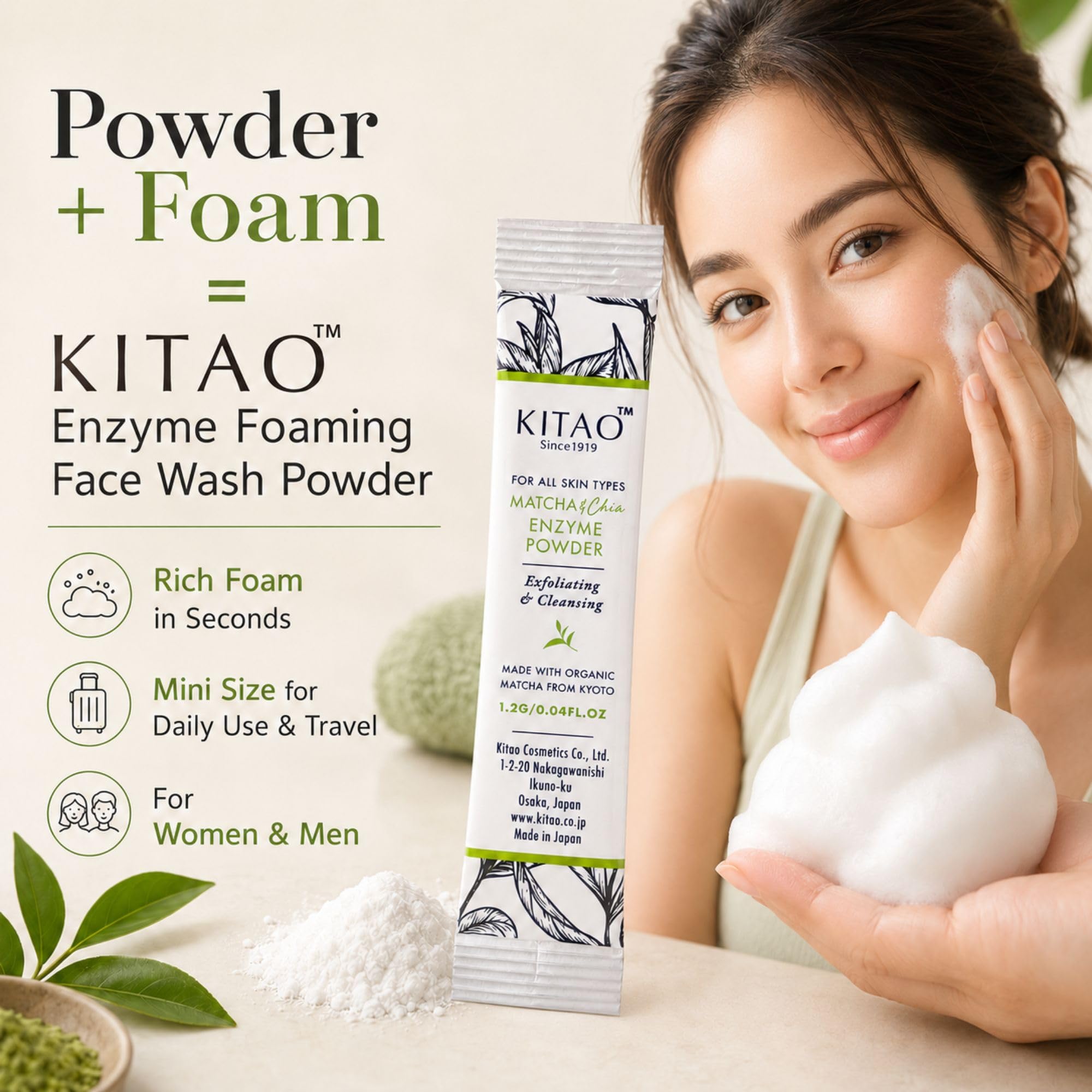 Amazon.com: KITAO Exfoliating Enzyme Powder Face Wash for Women 30