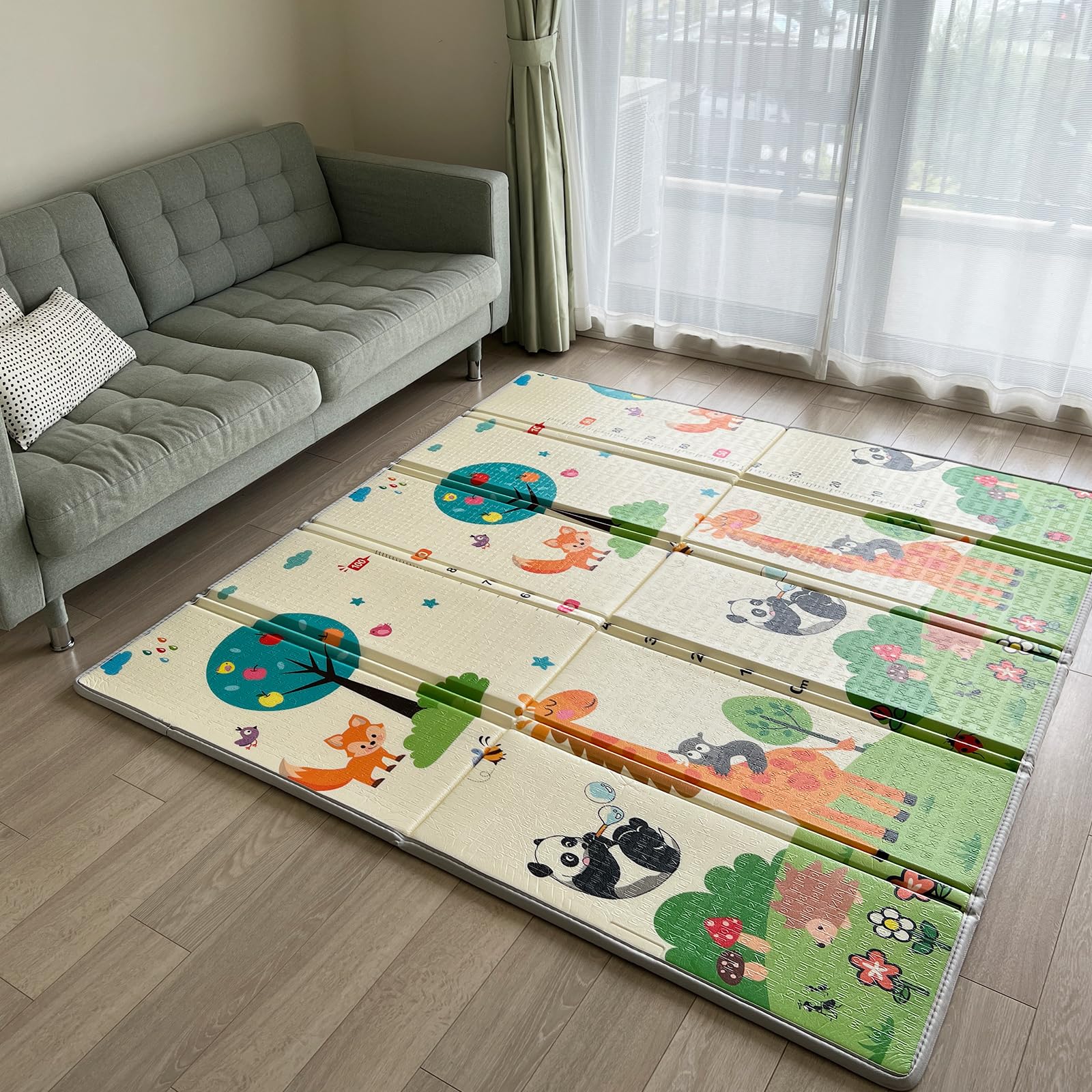 Amazon.co.jp: popomi XPE プレイマット ベビーマット 超軽量/折り畳み