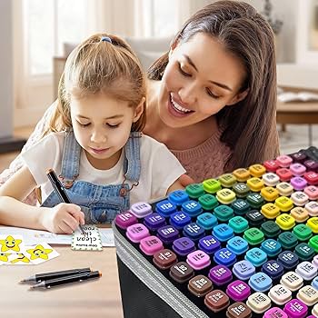 Amazon.com: SGTIOS 168-Color Dual-Tip Markers Set with Shoulder