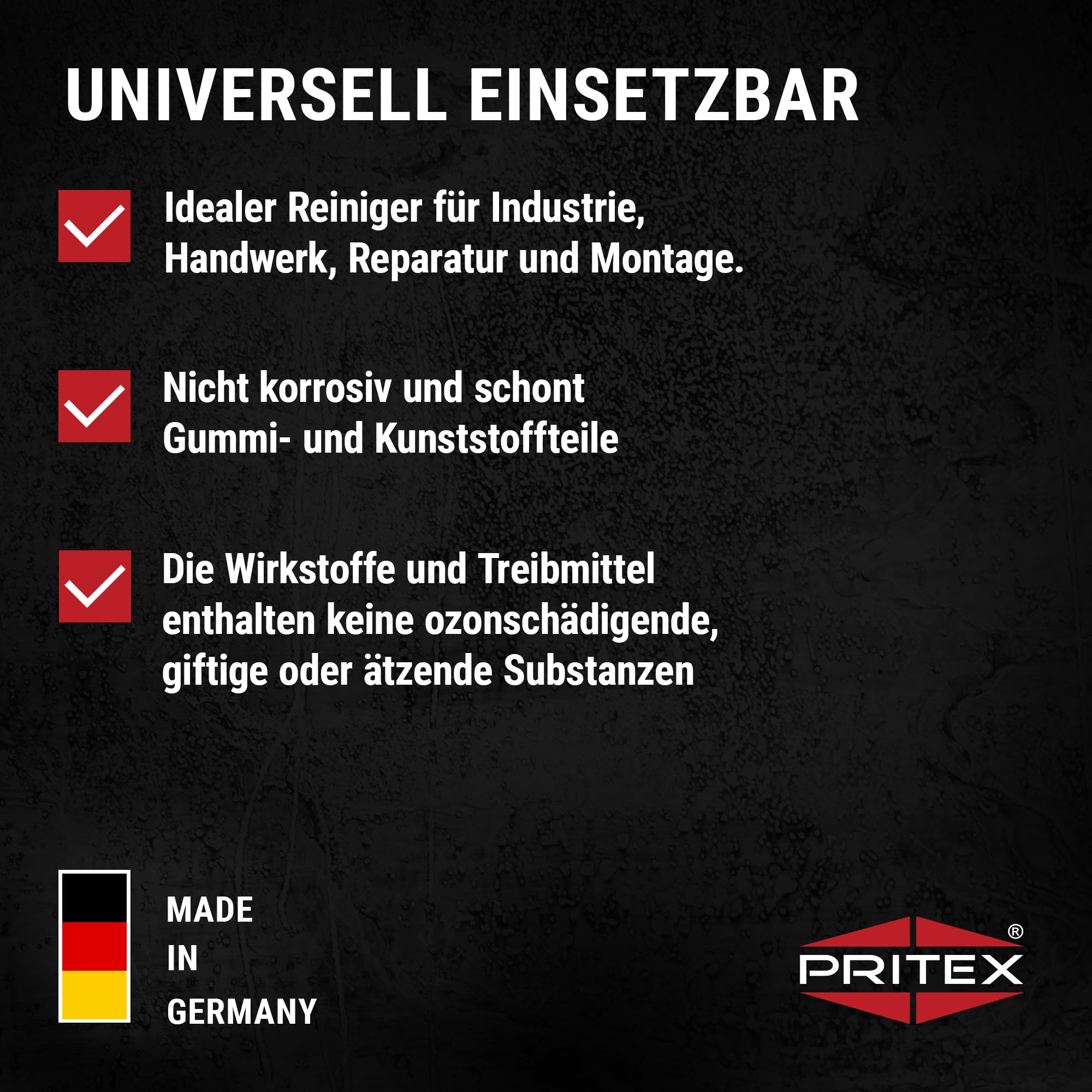 PRITEX – Bremsenreiniger Spray 48 x 500 ml – Auto Teilereiniger zur Entfettung von Bremsen, Kupplungen, Motor- & Maschinenteilen – rückstandsfrei & umweltneutral