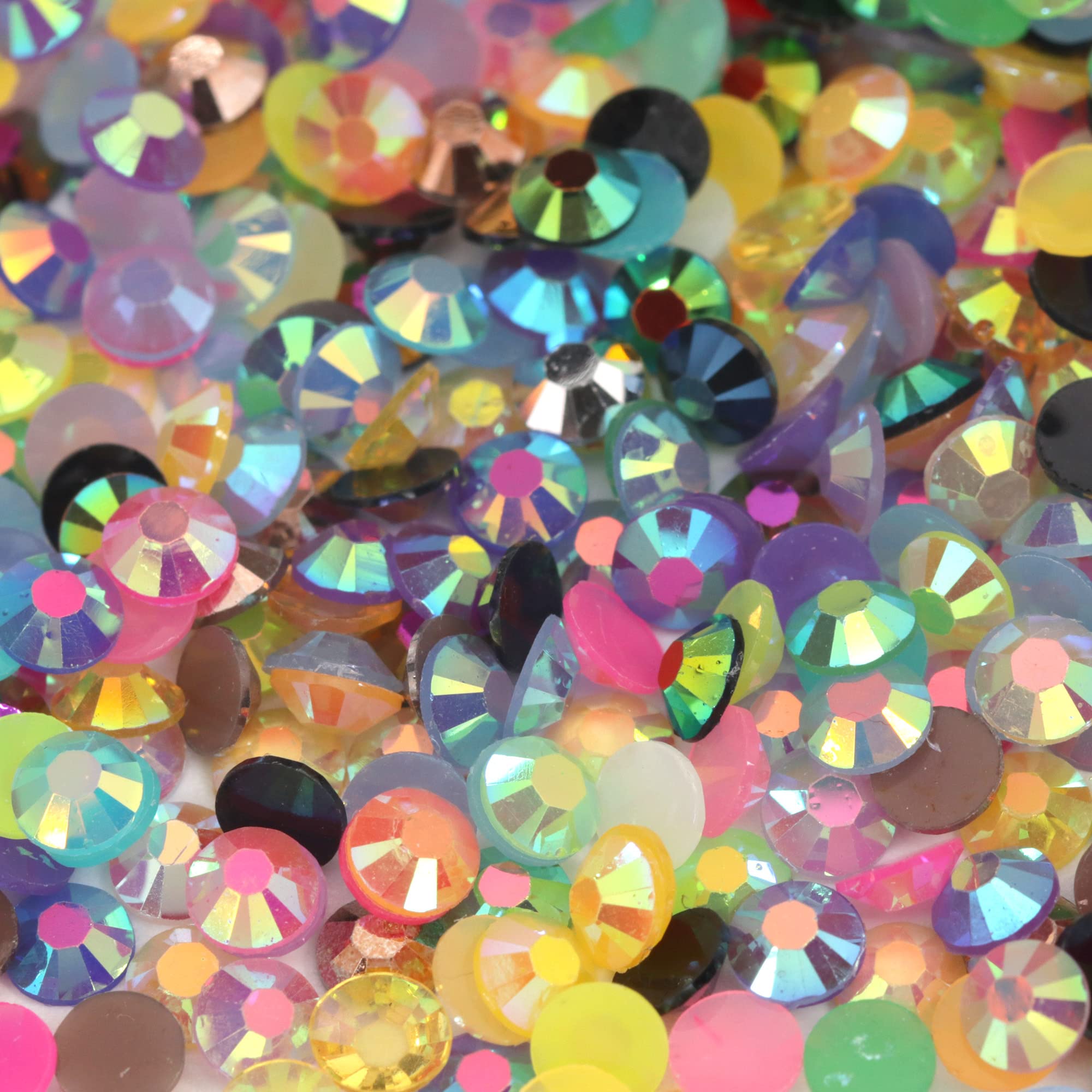 250pcs 6mm Flat Back Non-Stick Rhinestone Crystal Diamantes Nail Art & Craft Scrapbooking Embellishments 90 Available Colours (6mm, AB Clear #A13) — view 39