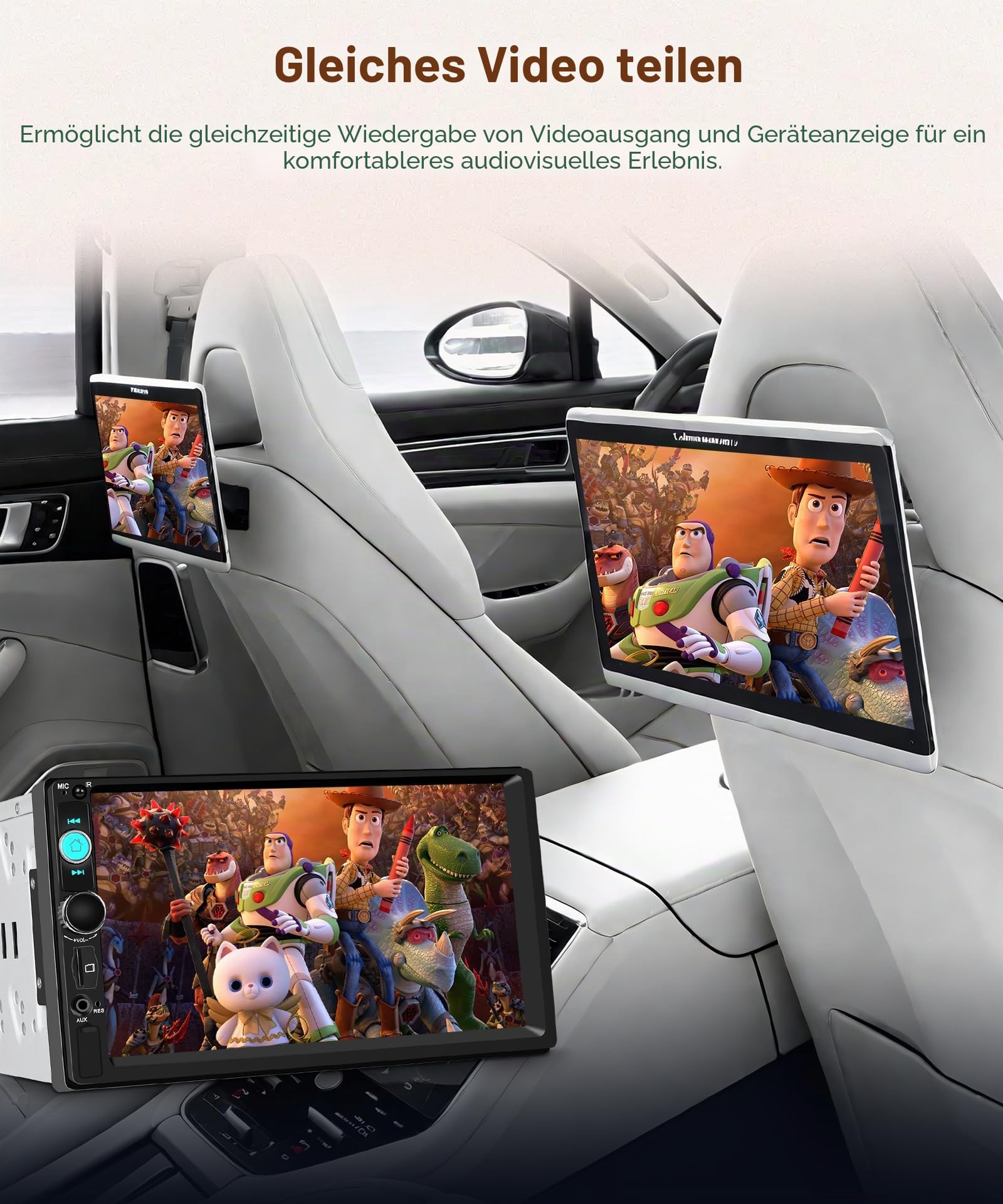 Rimoody DAB+/DAB Autoradio 2 Din mit Wireless Carplay Android Auto Bluetooth 5.2, 7 Zoll Touchscreen Autoradio Double Din mit Mirror Link FM Radio DAB Adapter/EQ/USB Lenkradsteuerung Rückfahrkamera