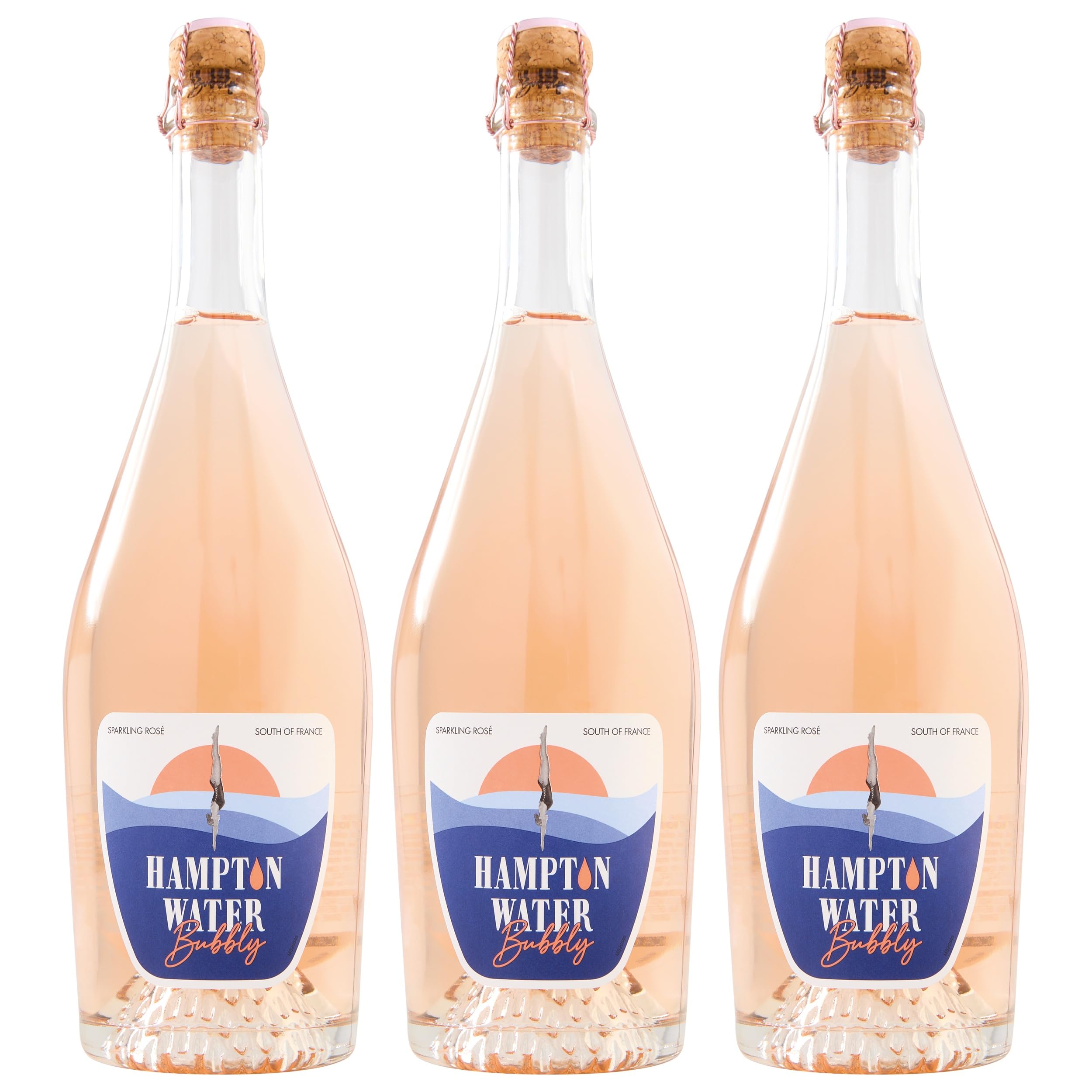 Gérard Bertrand Hampton Water Bubbly Sekt Rosé Frankreich inkl. FeinWert E-Book (3 x 0.75 l)
