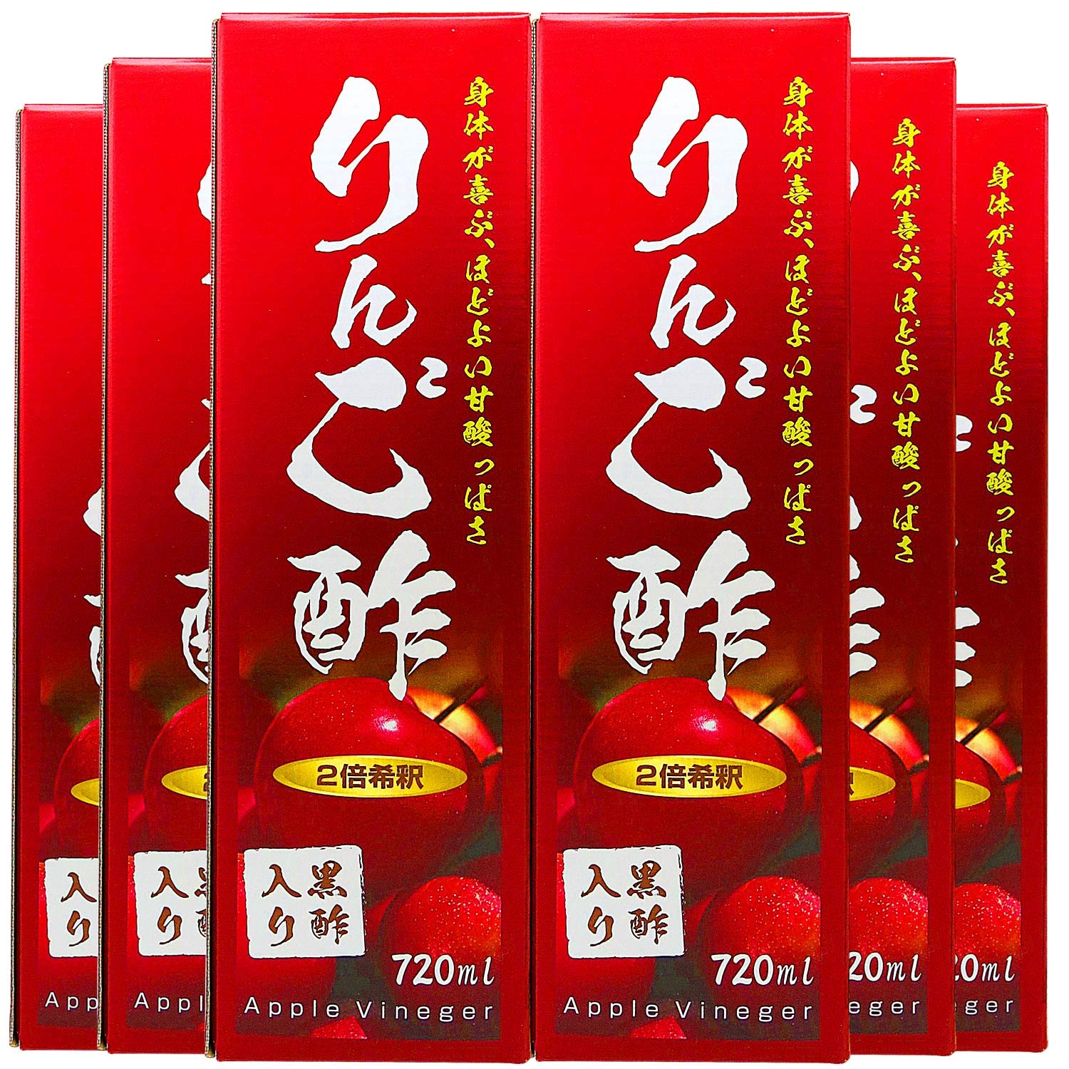 ハチミツりんご酢 720ml 6本セット Amazon.co.jp: りんご酢 黒酢 6本セット 72-144日分 720mL クエン酸