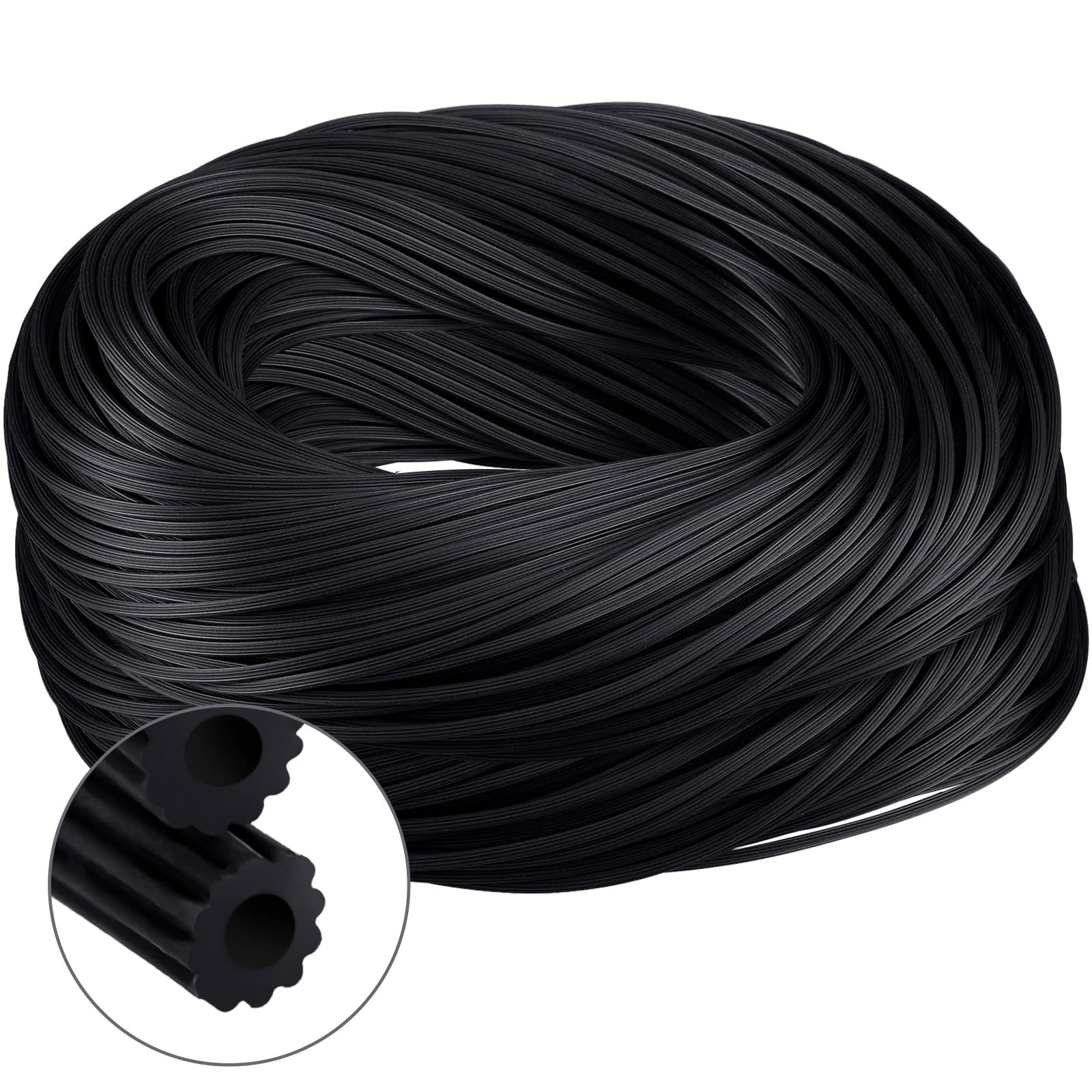 Frienda 250 ft Window Screen Spline Retainer Tool, Black, 0.16 Inch