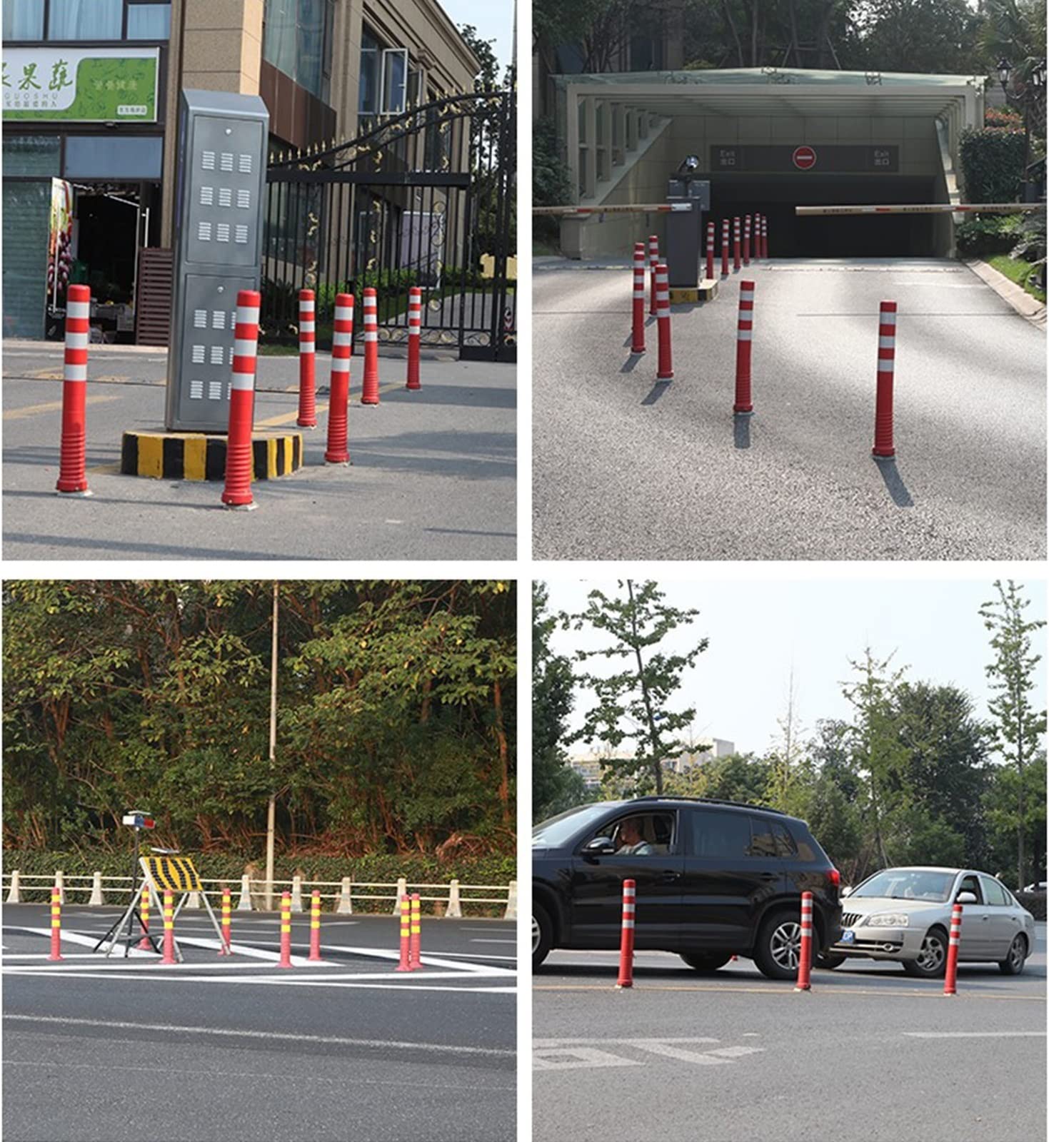 Conos de Seguridad: Equipos Flexibles de Control de tráfico, Postes de Seguridad para bolardos de estacionamiento Comercial, delimitadores de accesos y Calles para Obras, barreras de precauc