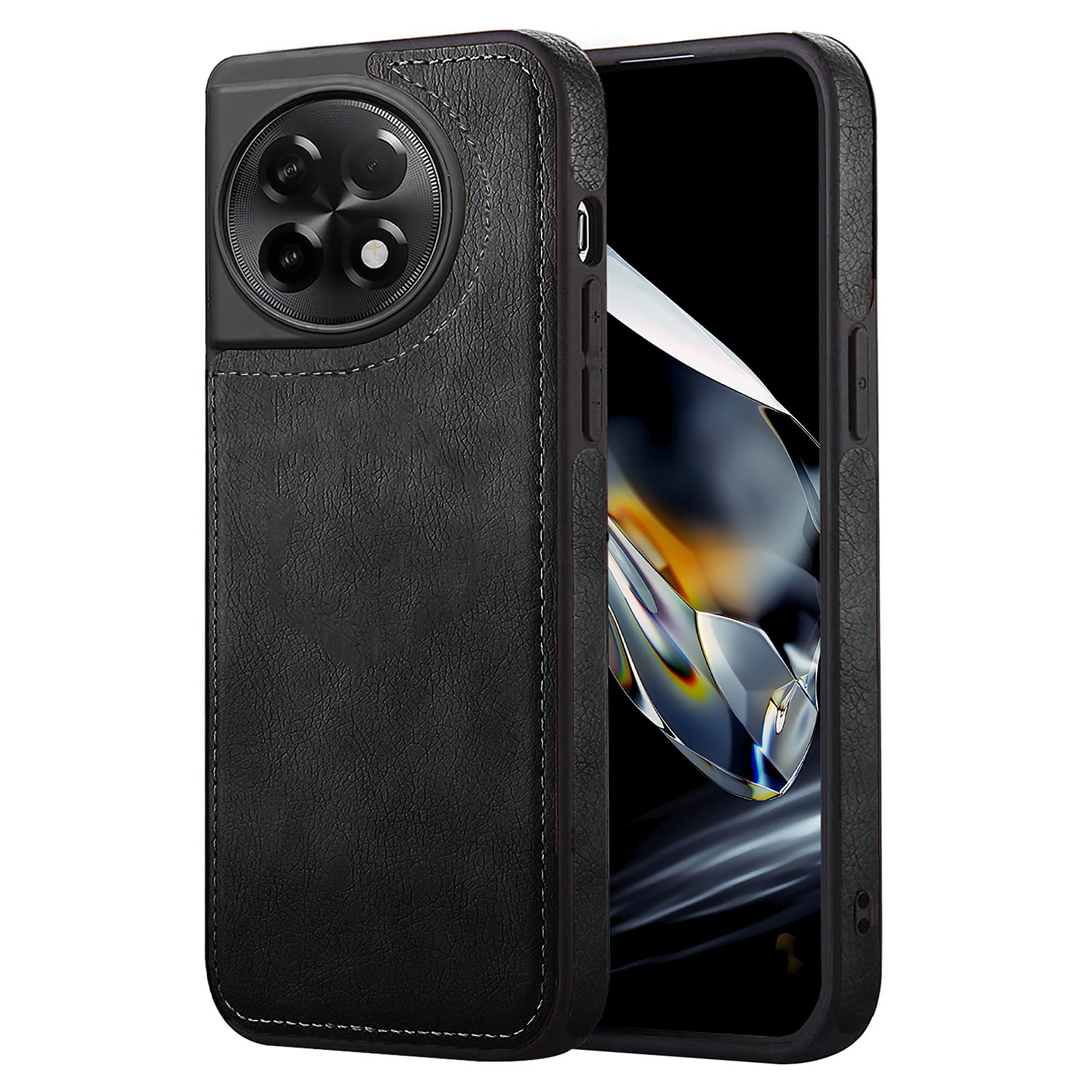GetTechGo® Leather Back Case and Cover Compatible for Oneplus 11 5G| Anti-Slip | Shockproof & Camera Protection | Flexible Pu Leather (BLACK) (B0CRL5LDSV) Amazon Price History, Amazon Price Tracker