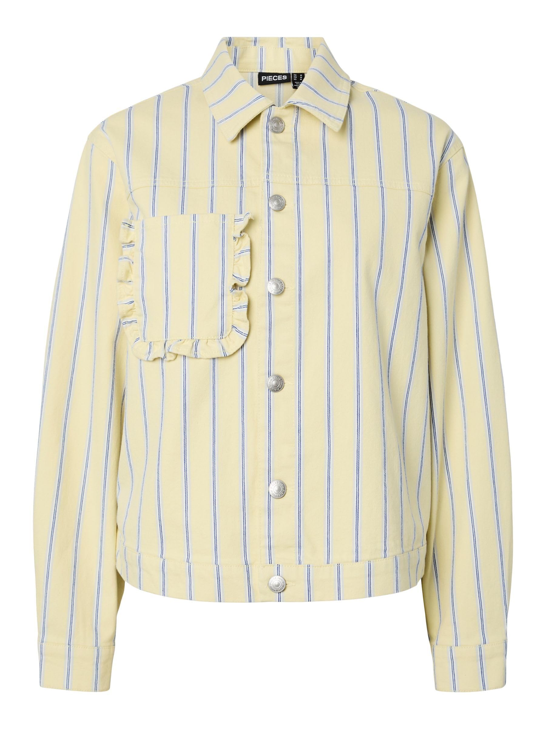 PIECES Denim shirt PCBILLO S, French Vanilla, S
