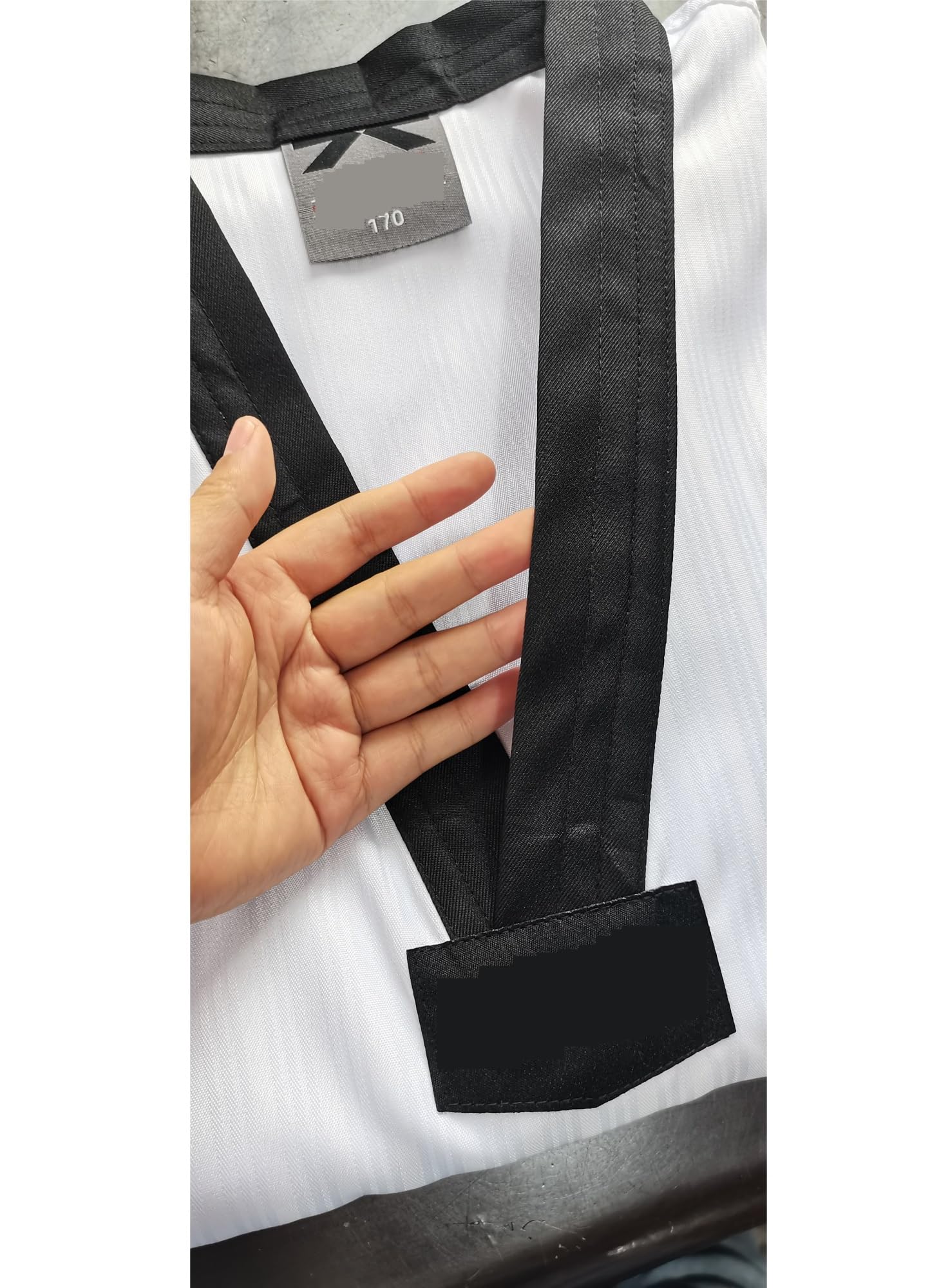Uniforme Gi de manga larga a rayas, ropa blanca de Taekwondo, ropa de Karate y Judo, niños y adultos, Unisex para Entrenamiento