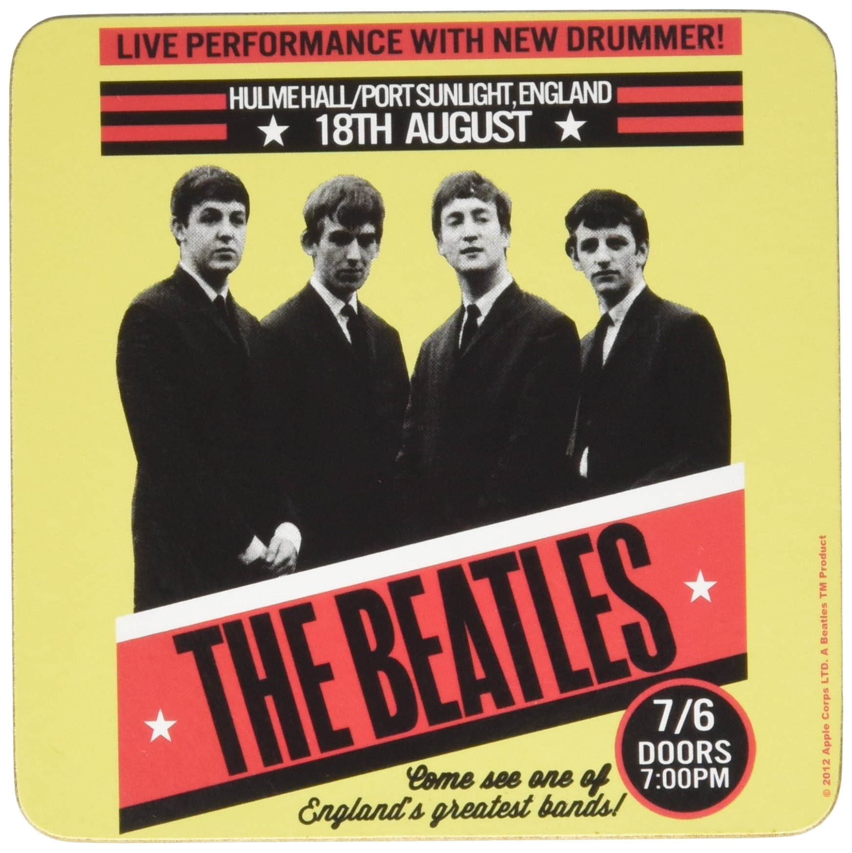 The Beatles Port Sunlight Individual Cork Coaster