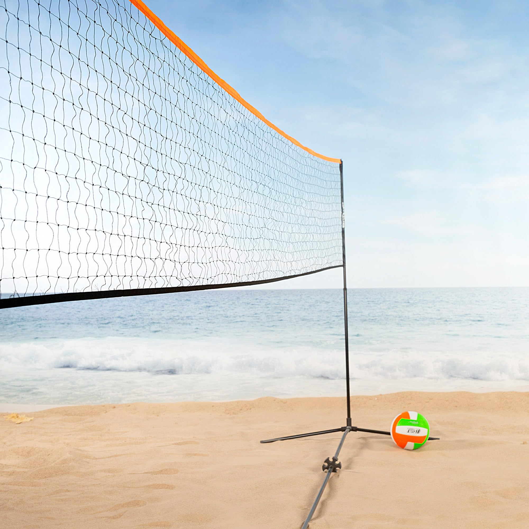 AKTIVE Filet de Volley-Ball et Badminton Réglable 505x101x157 cm avec Sac de Transport