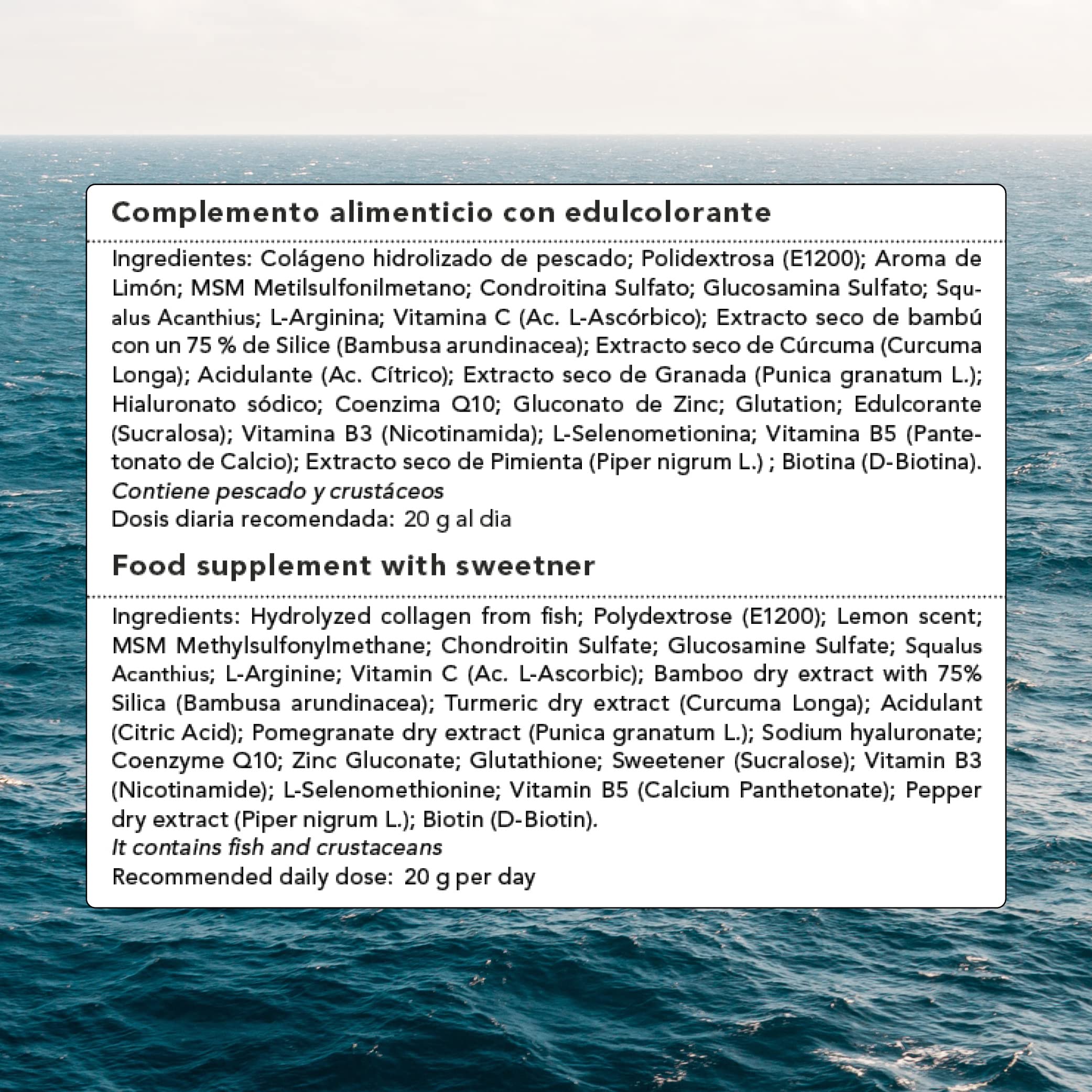 COLÁGENO HIDROLIZADO en Polvo | COLAGENO Acido Hialuronico | Colageno Marino Hidrolizado Puro Colágeno Marino con Ácido Hialurónico Colágeno en Polvo con Vitamina C