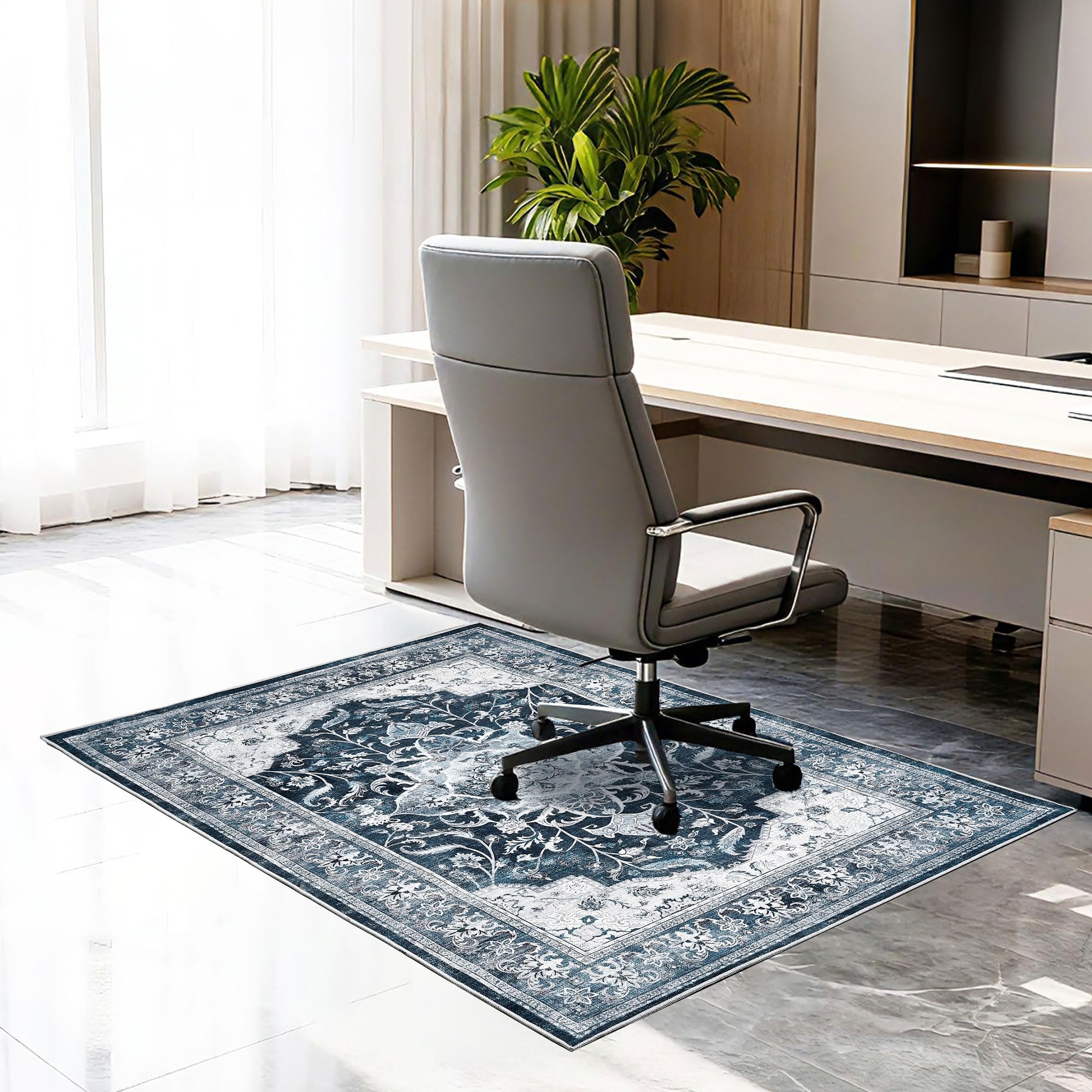 Ufeekare Chenille Office Chair Mat 36x48