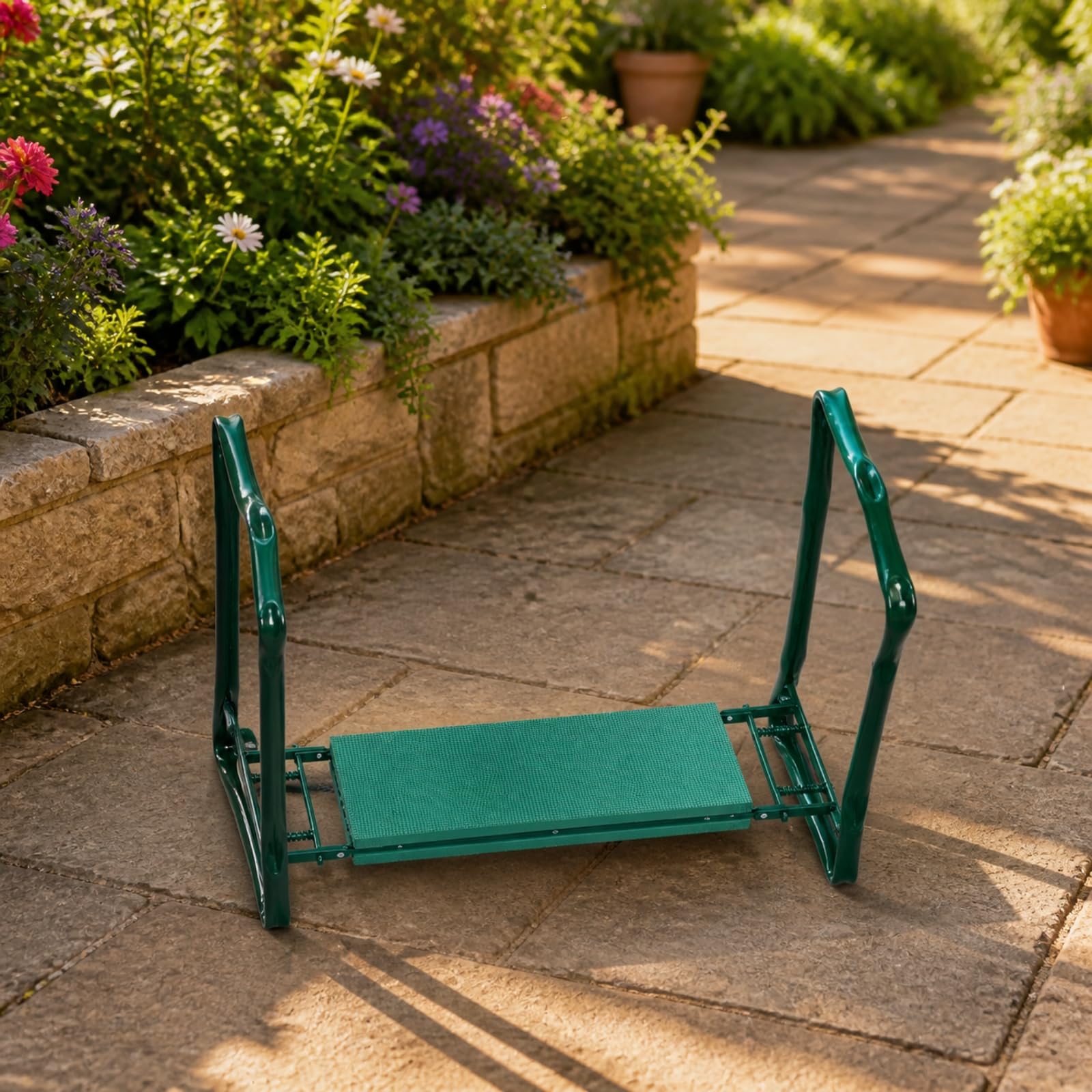 Klappbare Gartenkniebank mit Sitz Tragbar 2-in-1 Gartenkniebank und Sitz Leicht Gartenknieter mit Aufbewahrungstasche für Hobbygärtner, Beschneiden