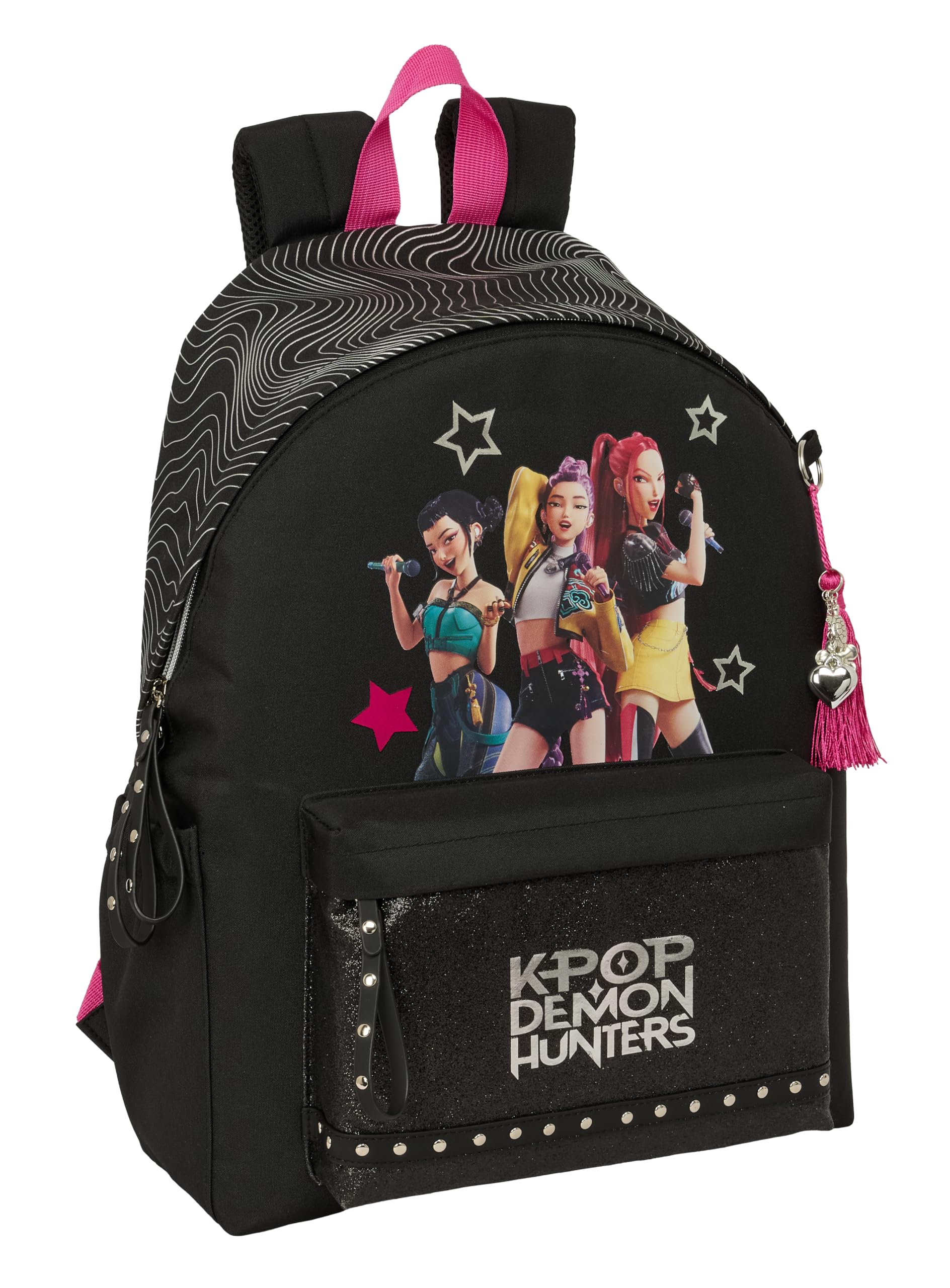 K-POP Demon Hunters - ENERGY - Mochila para Portátil 14.1", Ideal para Jóvenes de Diferentes Edades, Cómoda y Versátil, Resistencia, 31x13x43 cm