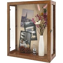 13x16x6 Extra Deep Shadow Box with 3 Removable Panels,Carbonized