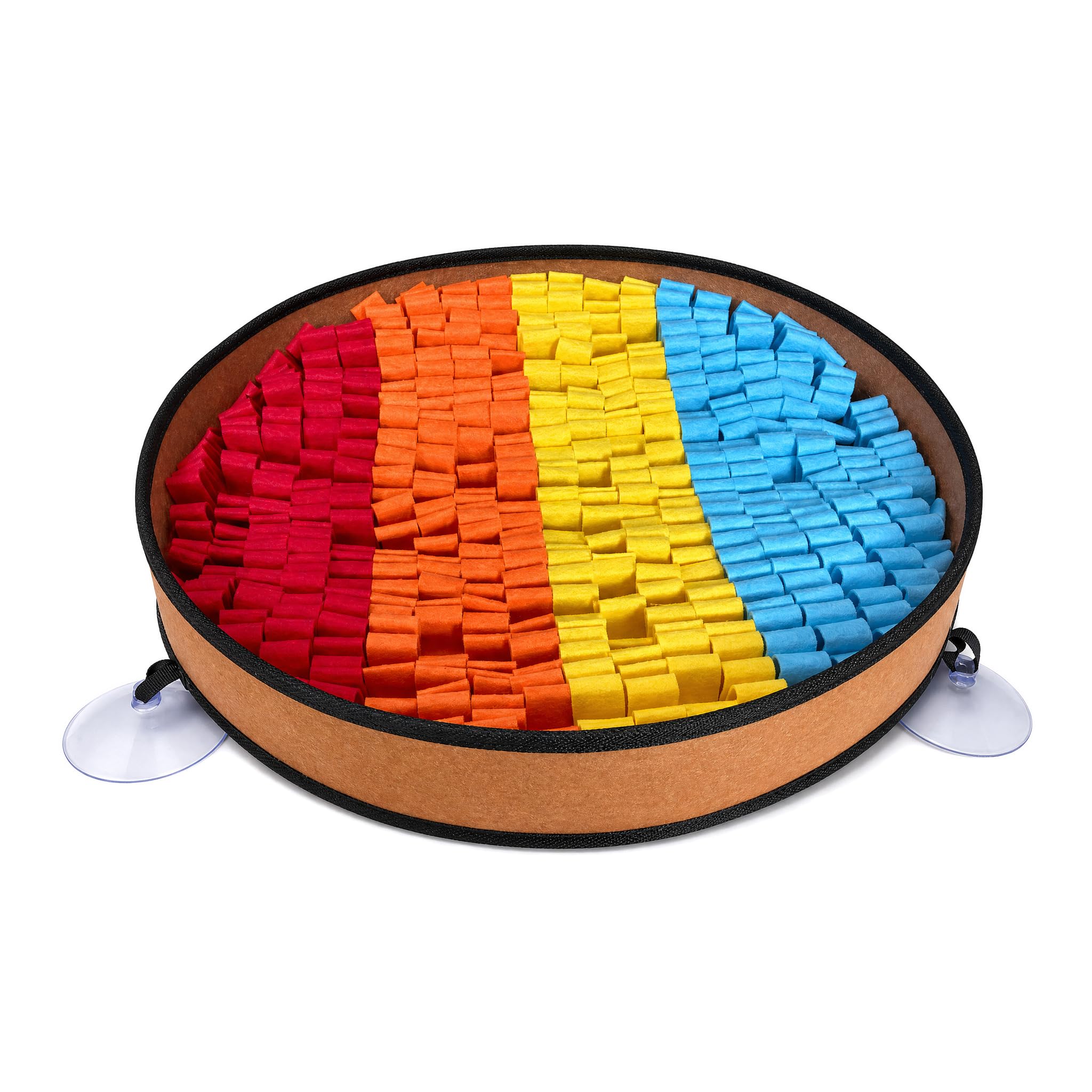 Tapis de Fouille Chien, 48cm Tapis de Léchage Chien avec Ventouses et Base Antidérapante, Tapis d'alimentation Lente en Feutre, Jeu d'Éveil pour Stimulation Mentale et Réduction du Stress