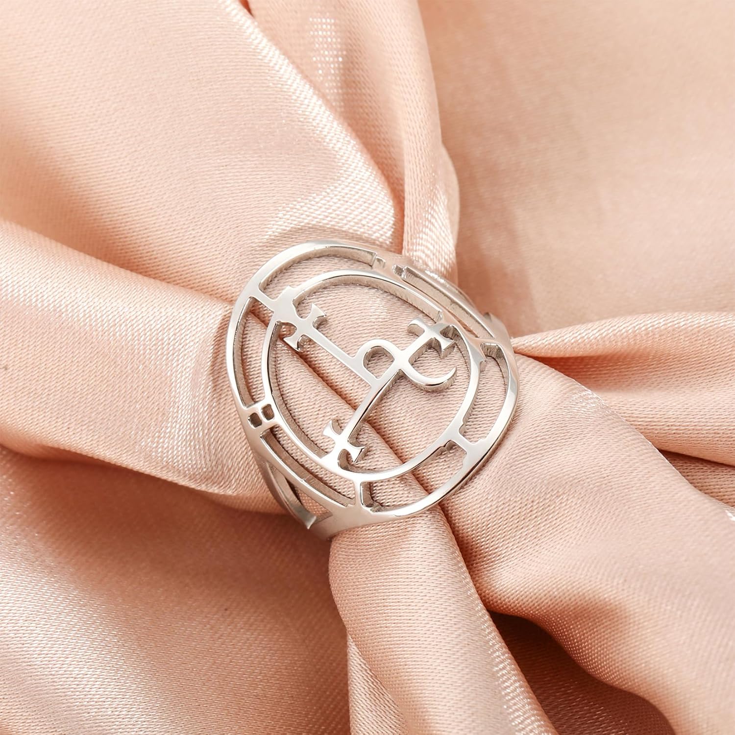 Sigil of Lilith Ring for Women Men Demon Lilith Goddess Statement Ring Lucifer's Sign Pagan Witchcraft Mythology jewelry Lilith Gift