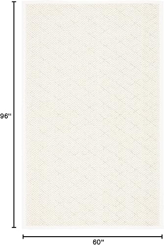 Miniatura 2 de SAFAVIEH Natural Fiber Collection NF487A - Alfombra hecha a mano de lana y yute (5 x 8 pies)