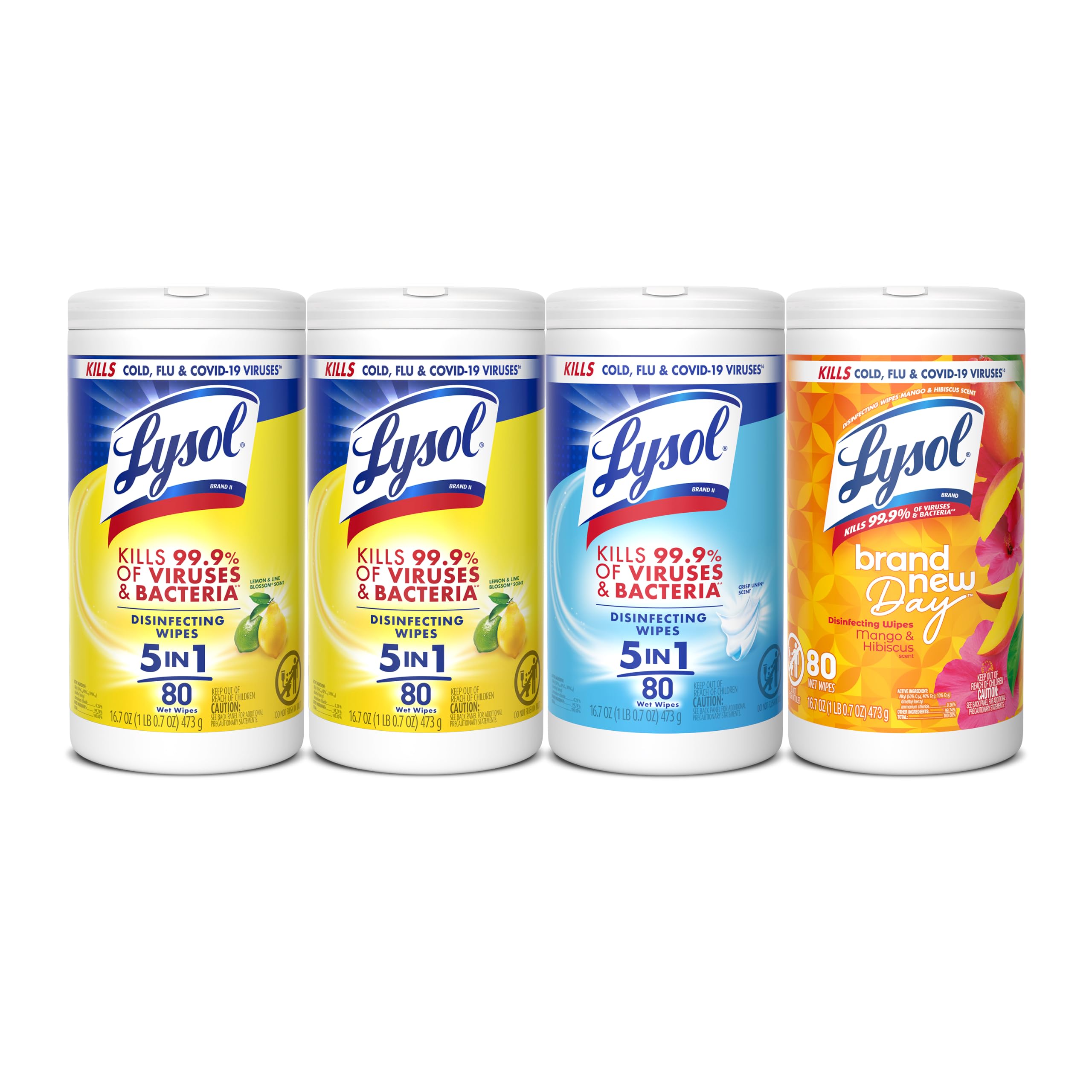 Lysol Disinfecting Wipes, 80 Count, 4-Pack
