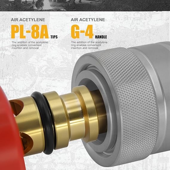 Self Lighting PL-8A Tips, Air Acetylene, Swirl