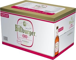 Bitburger Premium Pils Drive Alkoholfrei 0.0% - 330ml Glass Bottles - Pack of 24
