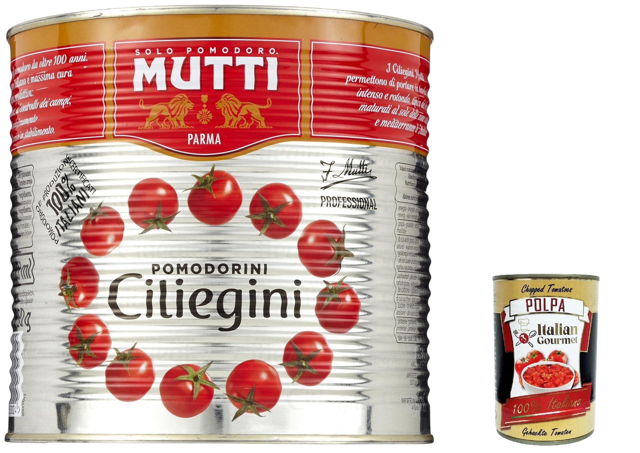 Mutti Pomodorini ciliegini Kirschtomaten 2.5 kg + Polpa 400g