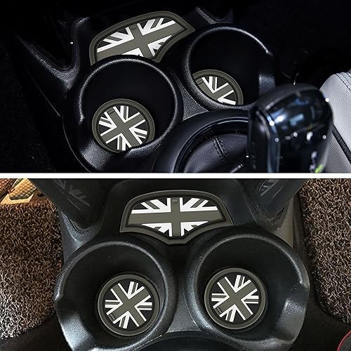 Miniatura 60 de TOMALL Portavasos compatible con Mini Cooper Hatchback F55 F56 de silicona para consola central de automóvil, soporte para portavasos de automóvil