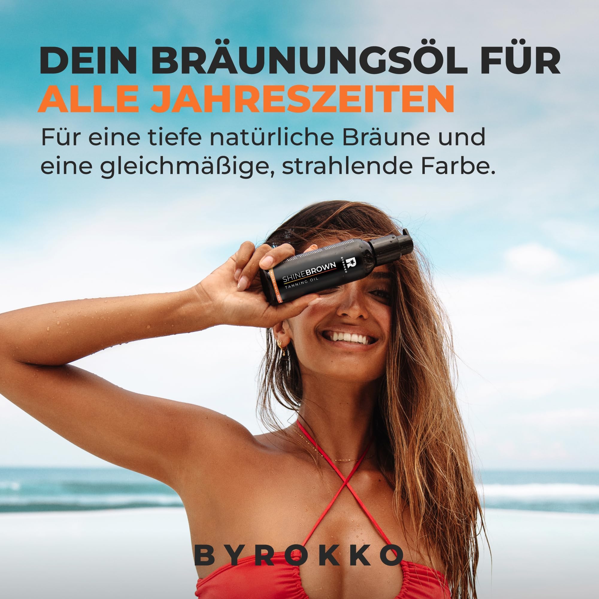 BYROKKO Sommer-Duo – ShineBrown Bräunungsbeschleuniger Creme 210ml + ShineBrown Tanning Oil 150ml | Bundle für Schnellere & Intensivere Natürliche Bräune