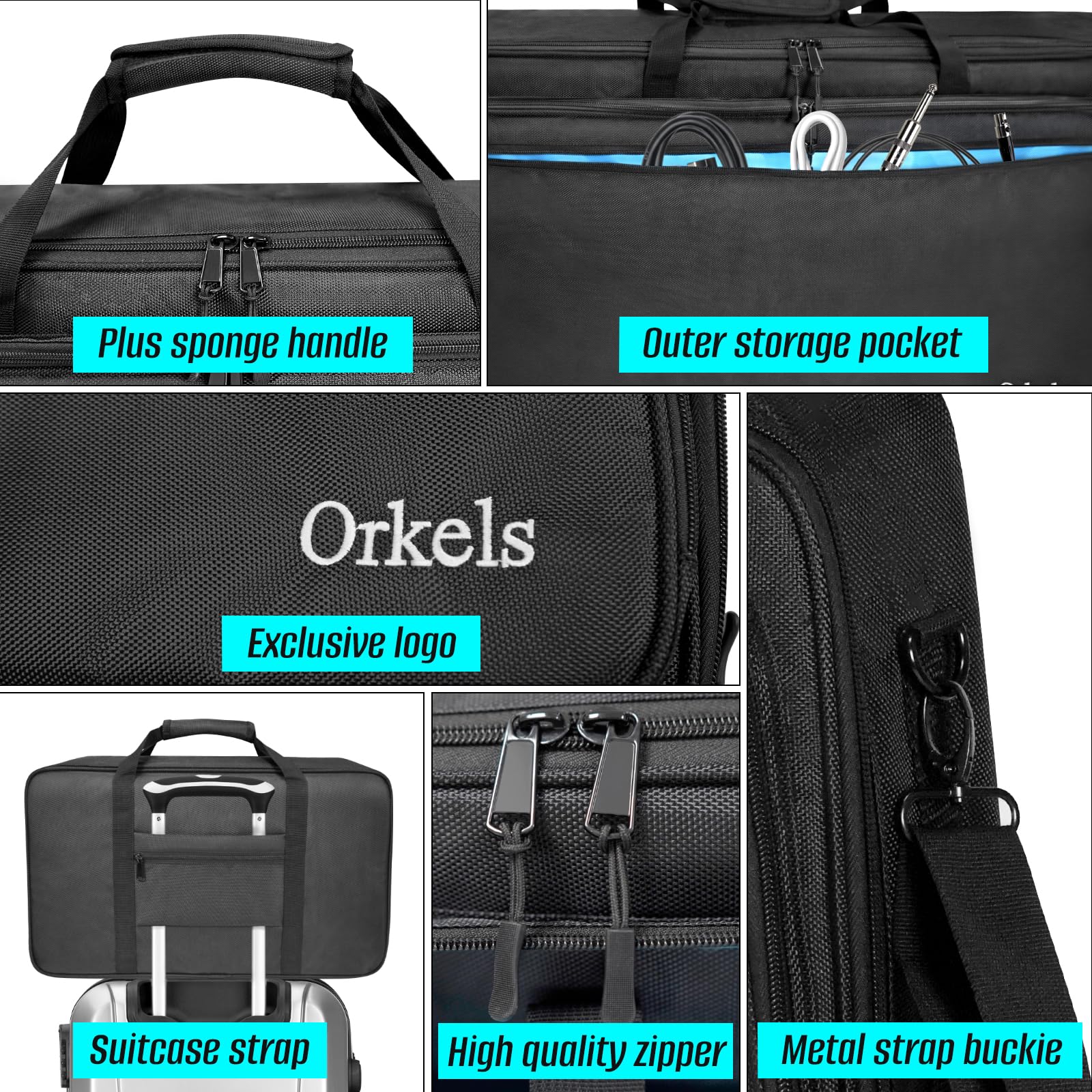 SUNDOY Borsa imbottita per controller DJ DDJ-FLX10, DDJ-GRV6, DDJ-REV5, DDJ-REV7, DDJ-FLX6-GT, DDJ-800, XDJ-RR, DDJ-1000SRT, RX, S8, DDJ SX, SX2, SX3, Inpulse 500