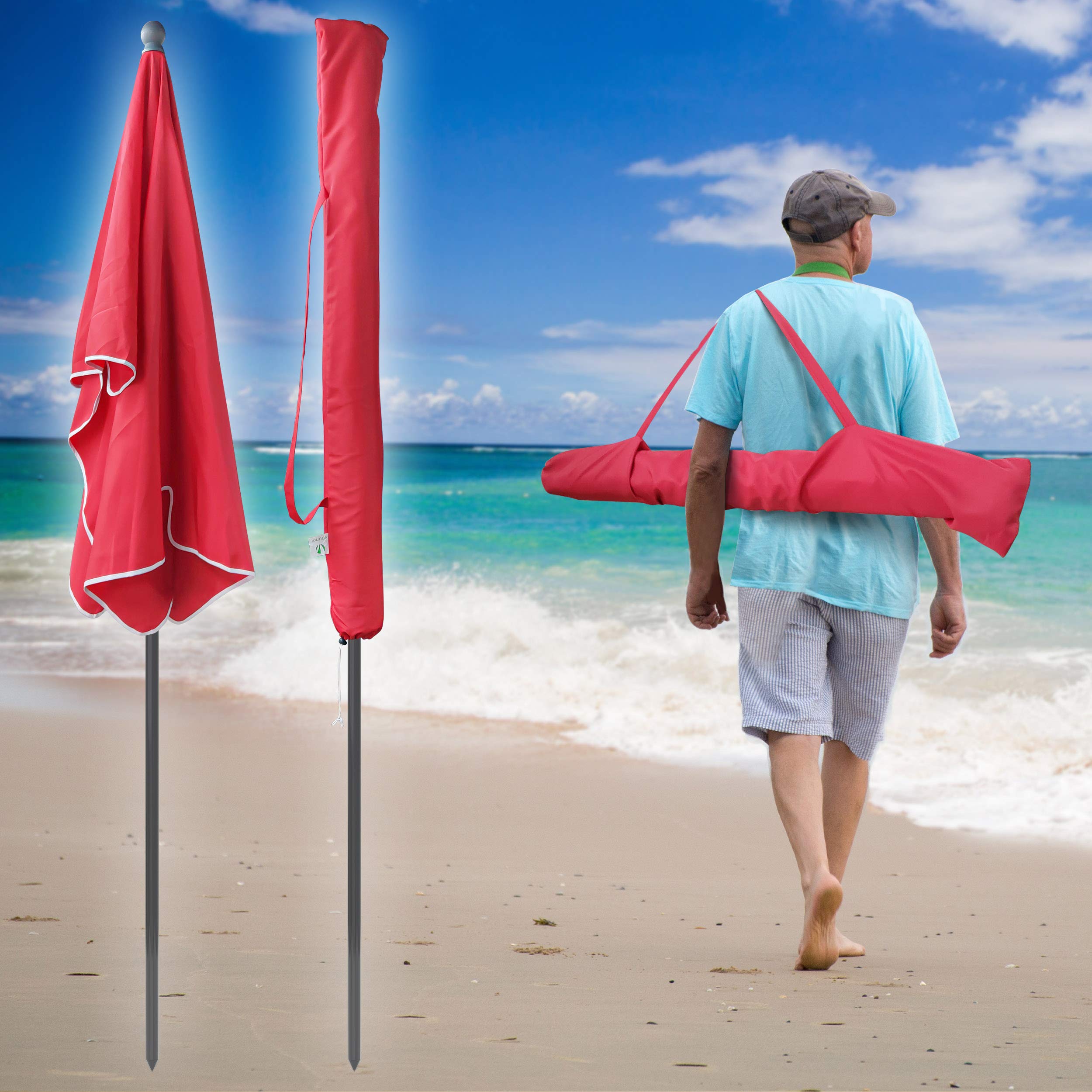 VOUNOT® Prostokątny parasol ogrodowy