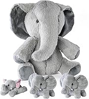 Vista 11 de PREXTEX Juguetes de peluche de cocodrilo con 3 animales de peluche de cocodrilo para bebés, cremalleras de cocodrilo, 3 pequeños cocodrilos