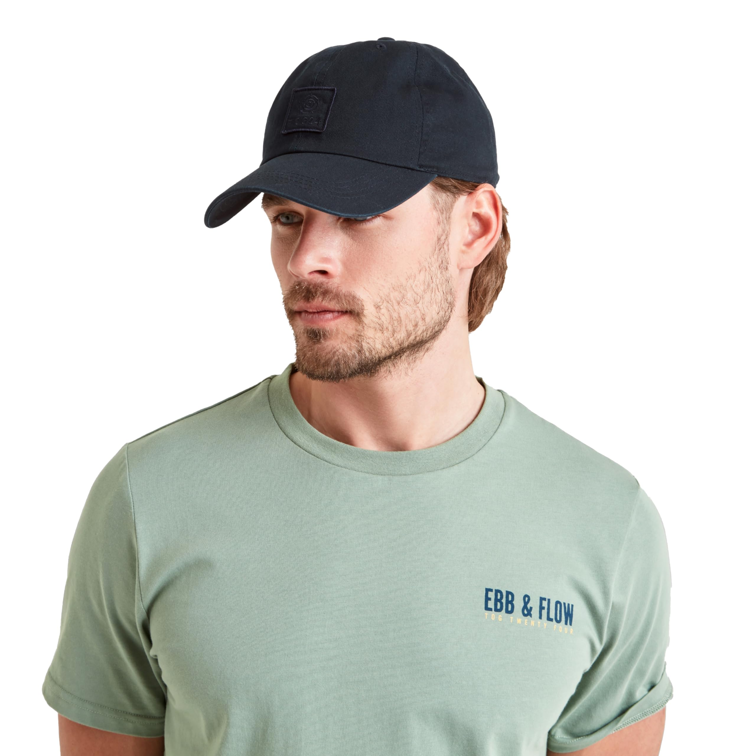 Tog24 Unisex Dark Indigo Johan Cotton Baseball Cap, Lightly Washed Look With Adjustable Strap Logo