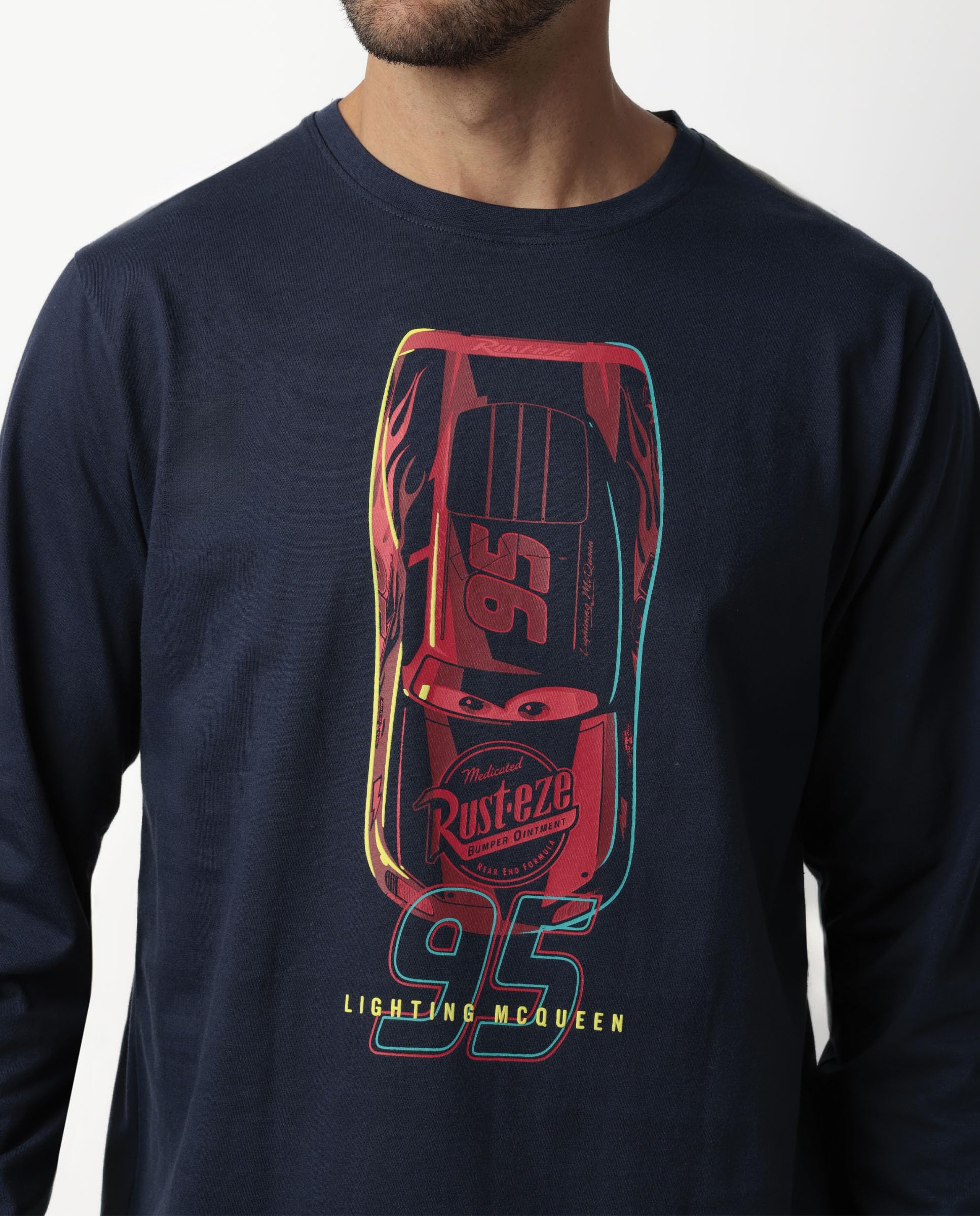 Disney Cars Pijama Manga Larga Neon Mcqueen para Hombre