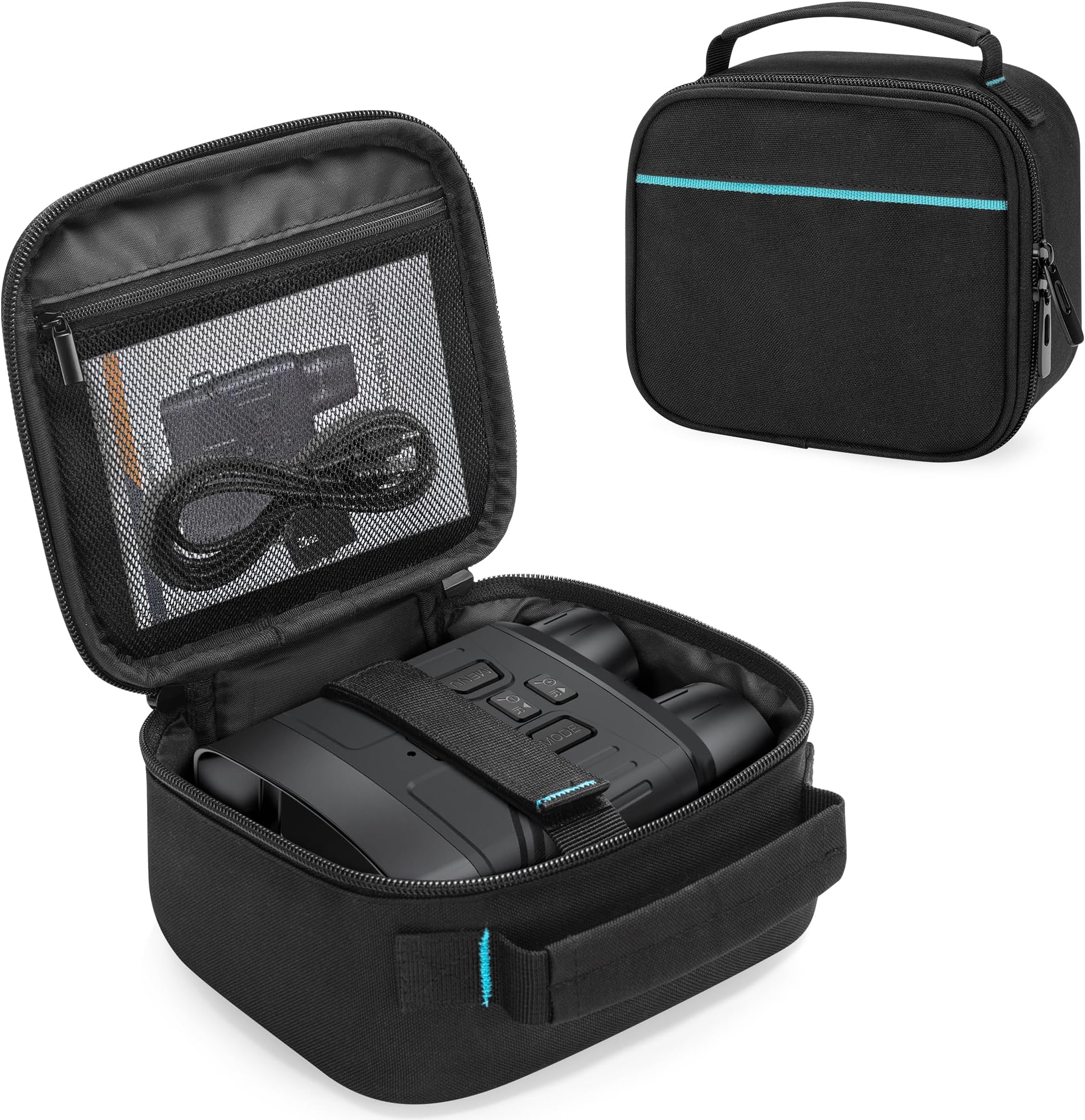 Night Vision Goggles Carrying Case, Portable Storage Bag for Night Vision Binoculars, Data Cables, SD Card and Neck Strap (Bag Only)
