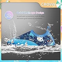 Vista 6 de CROVA Zapatos de agua para niños pequeños, calcetines acuáticos de secado rápido, antideslizantes, zapatos deportivos para niños y niñas pequeños