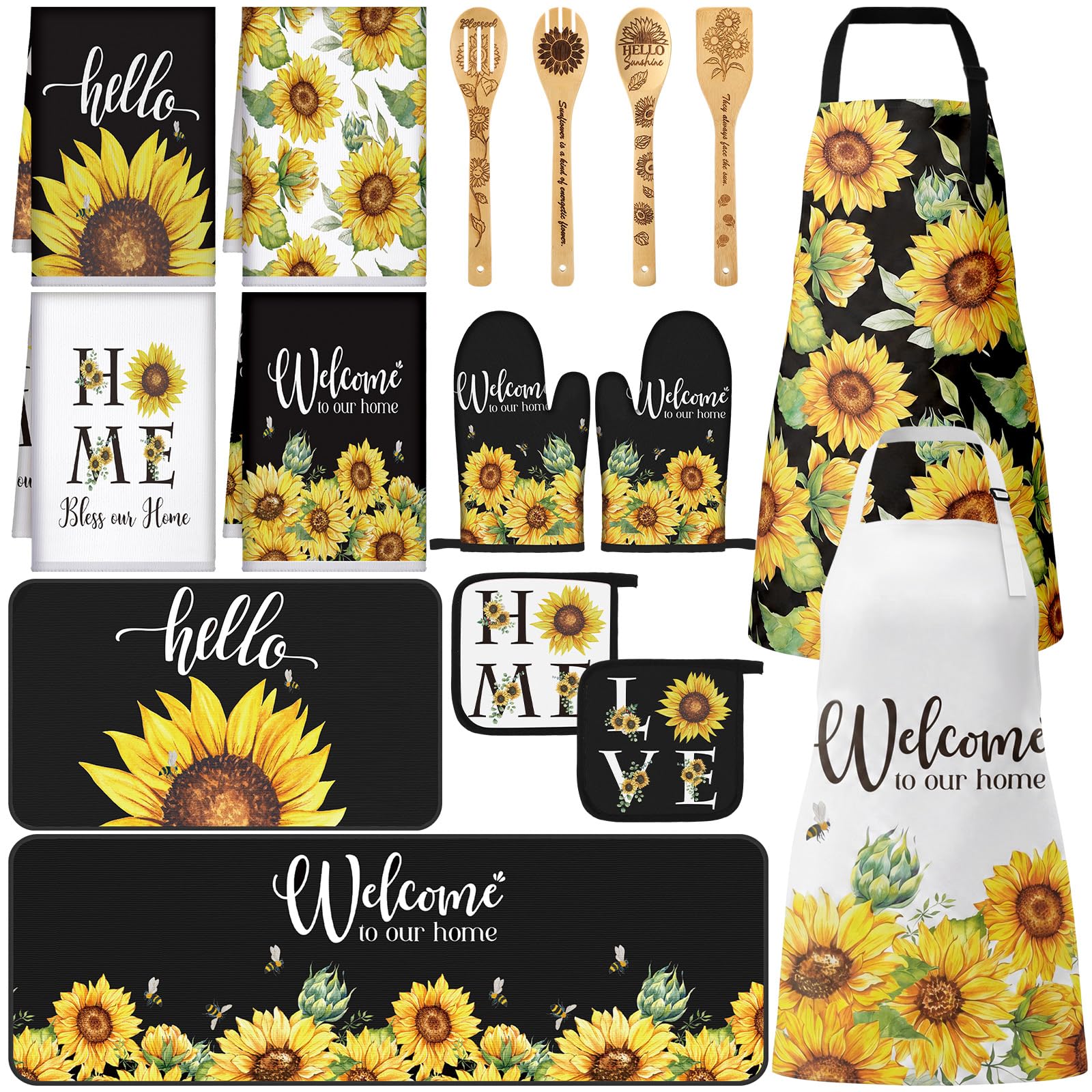 Thanksgiving Kitchen Decor Set - 17 Pcs -12