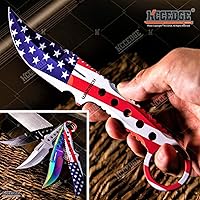 Vista 1 de Cuchillo táctico, cuchillo de caza, cuchillo de supervivencia, cuchillo de hoja fija de espiga completa, estilo Kydex, navaja de afeitar, accesorios