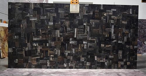 Rectangle Shape Kitchen Backsplash with Epoxy 24 x 36 Inches Black Petrified Dining Table Top to add Royal Touch in Your Kitchen