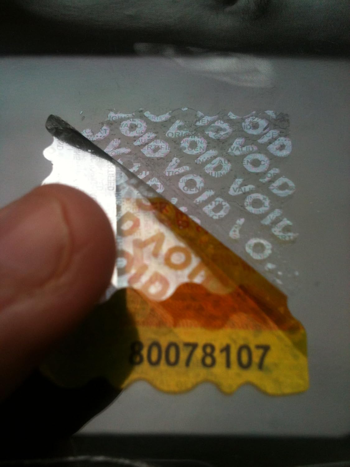 Security Seal Hologram Tamperproof Labels / Stickers X 100 With Silver Void Release Message